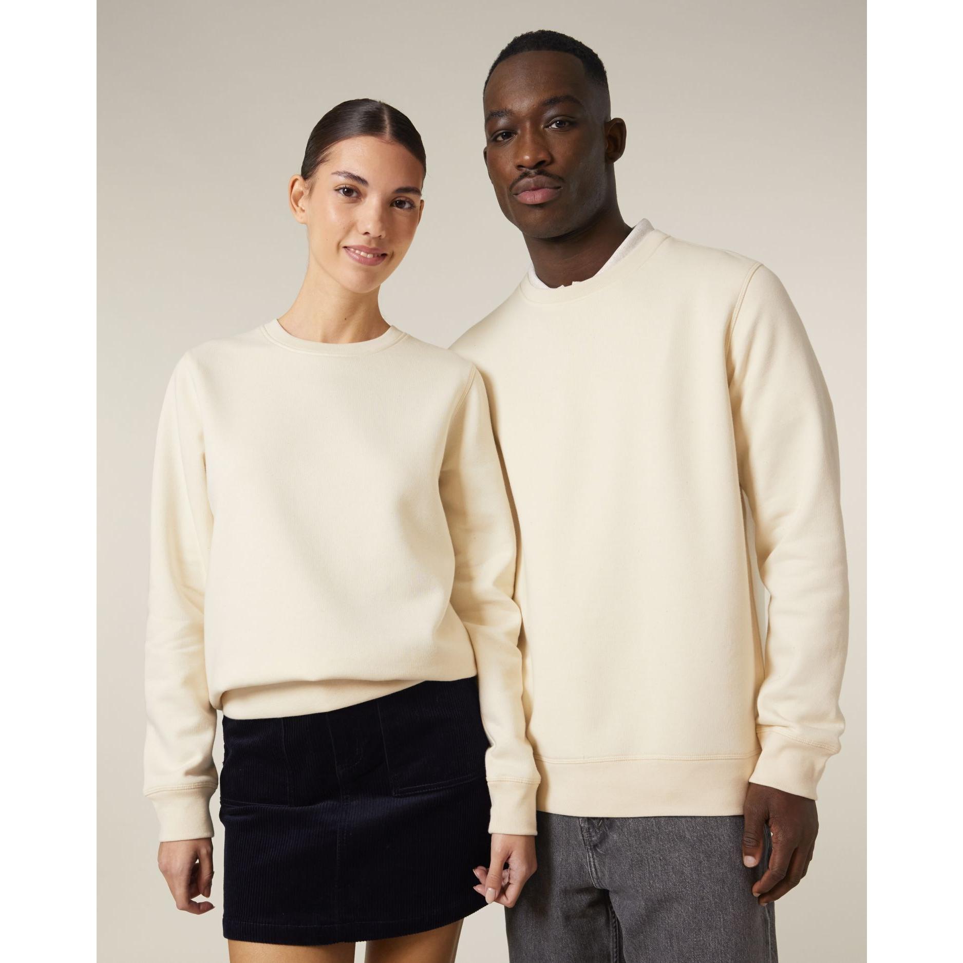 Bluză cu guler rotund Unisex Roller Natural Raw M