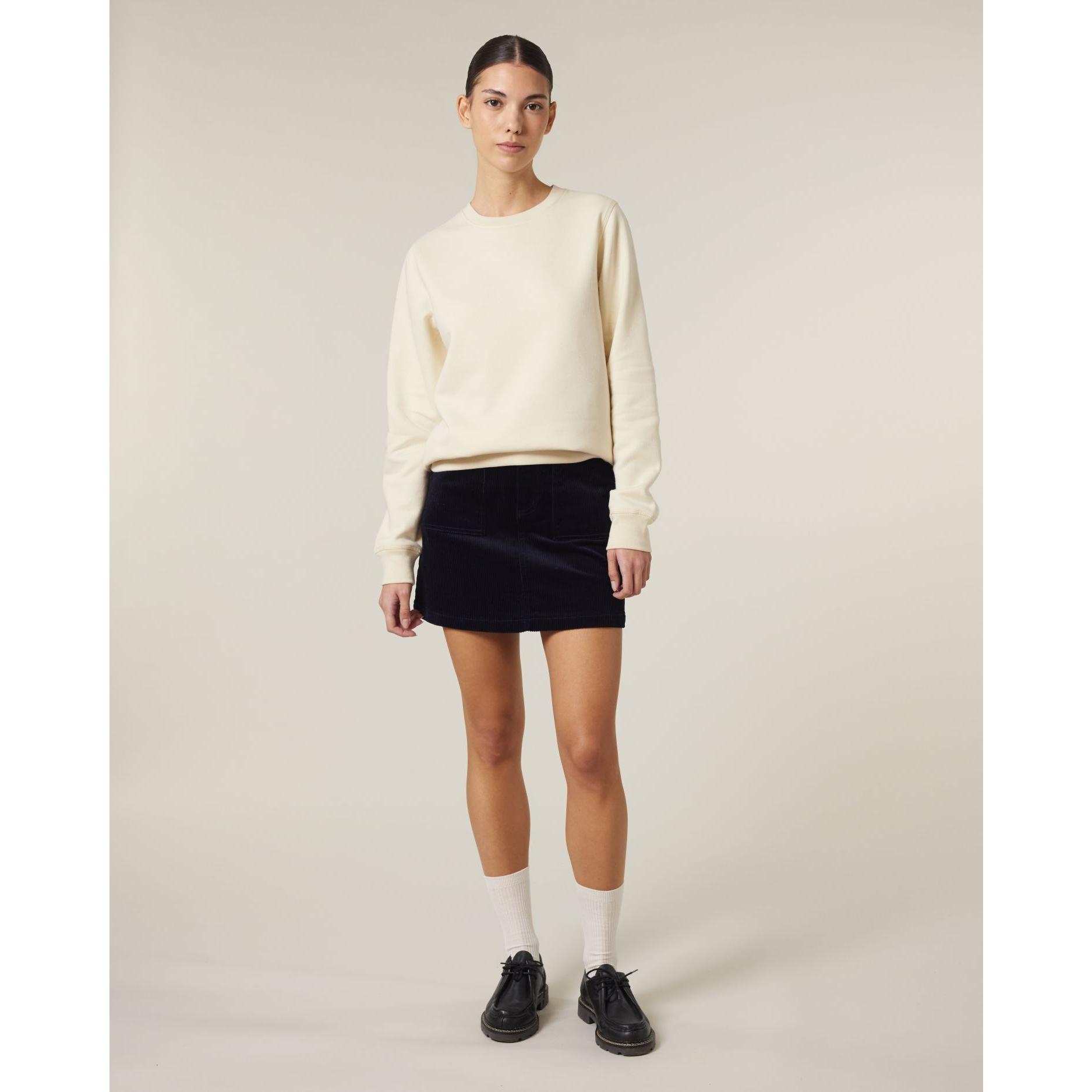 Bluză cu guler rotund Unisex Roller Natural Raw M