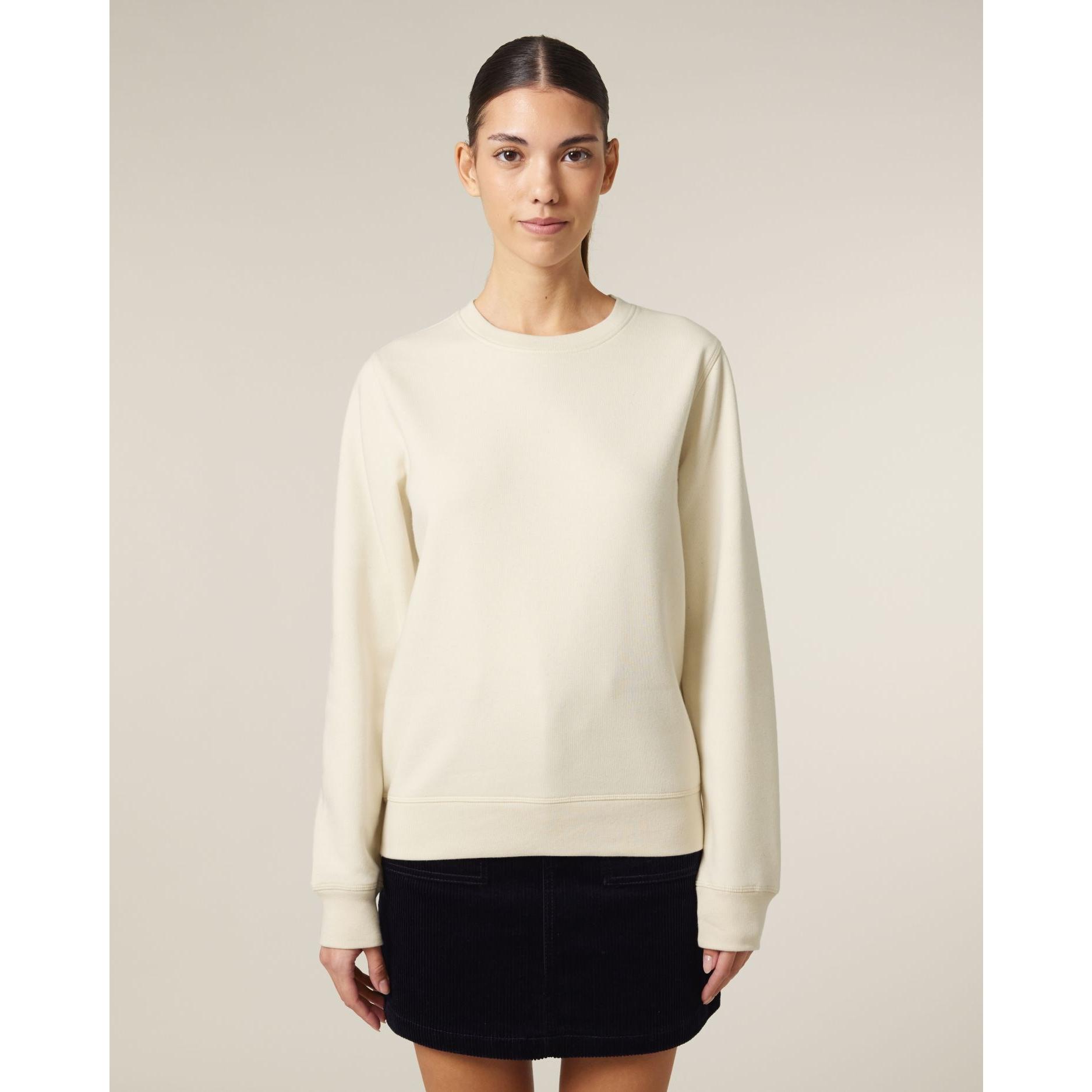 Bluză cu guler rotund Unisex Roller Natural Raw M