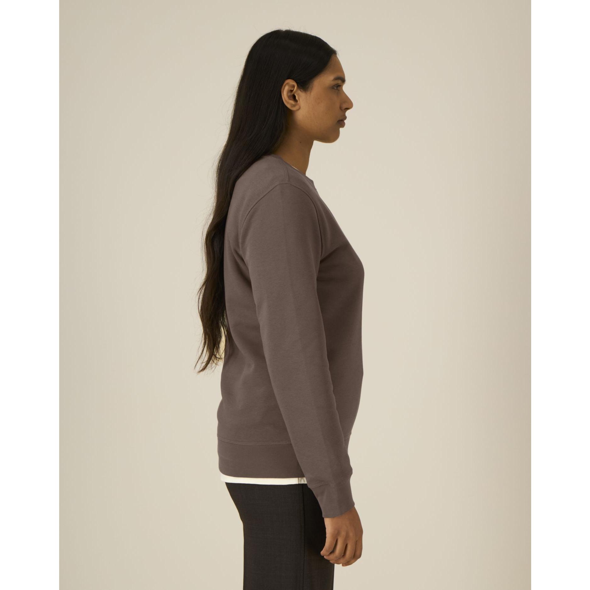 Bluză cu guler rotund Unisex Roller Mocha M