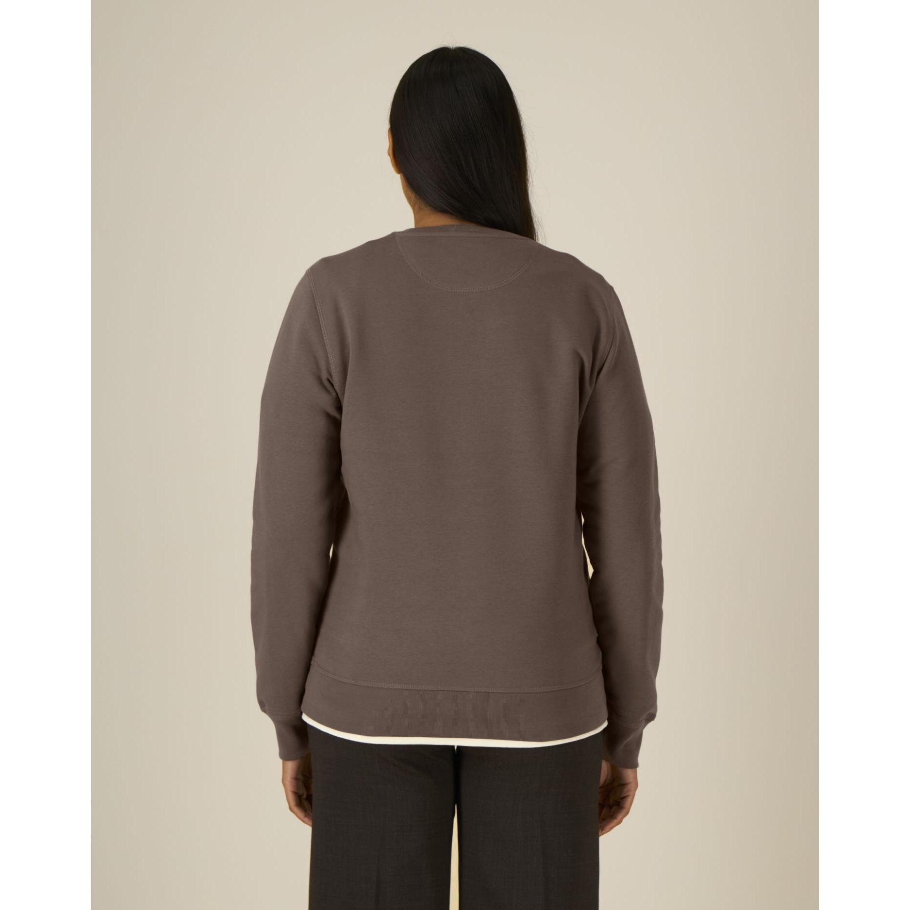 Bluză cu guler rotund Unisex Roller Mocha M