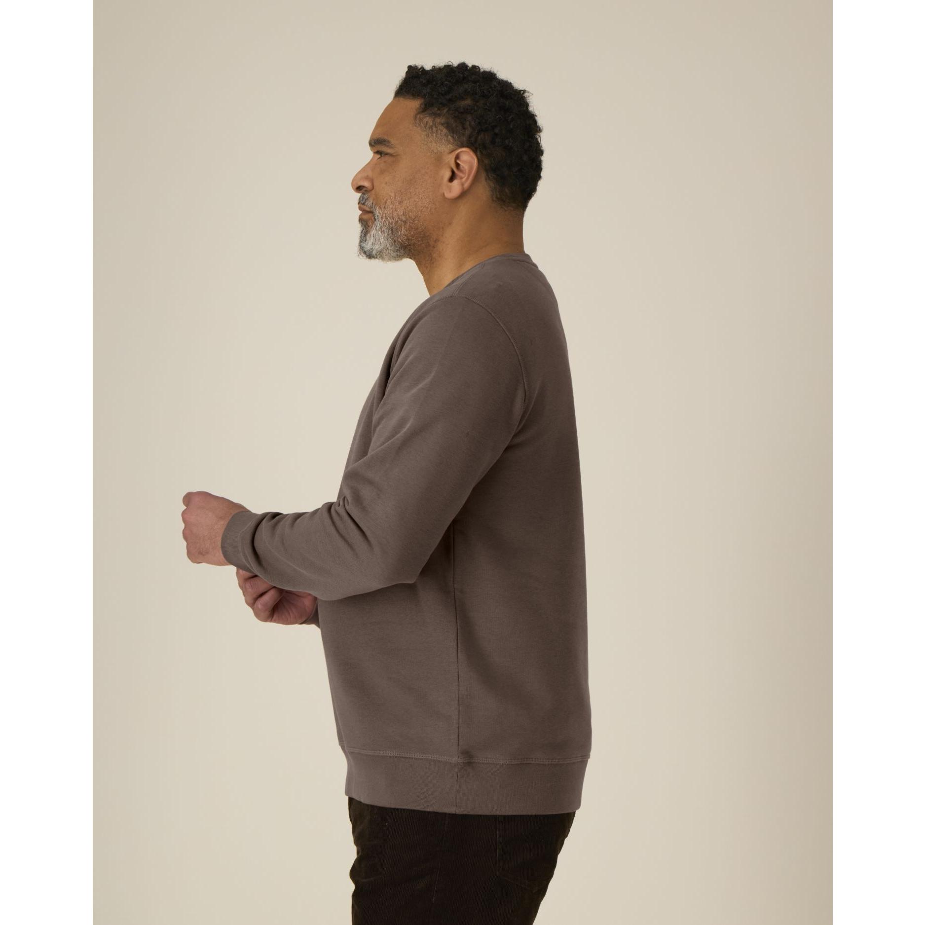Bluză cu guler rotund Unisex Roller Mocha M