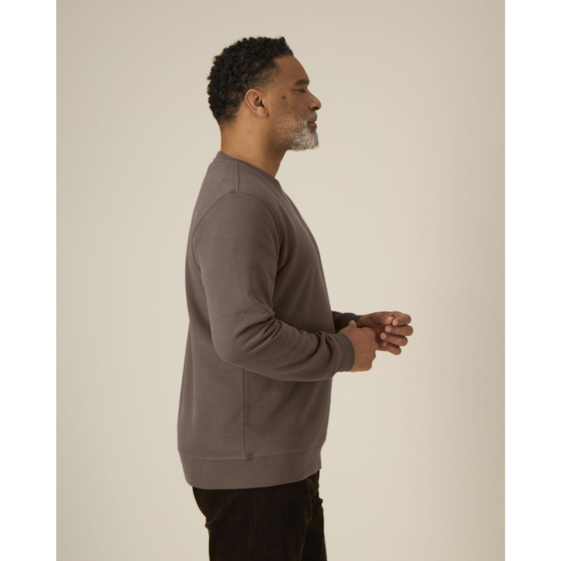 Bluză cu guler rotund Unisex Roller Mocha M