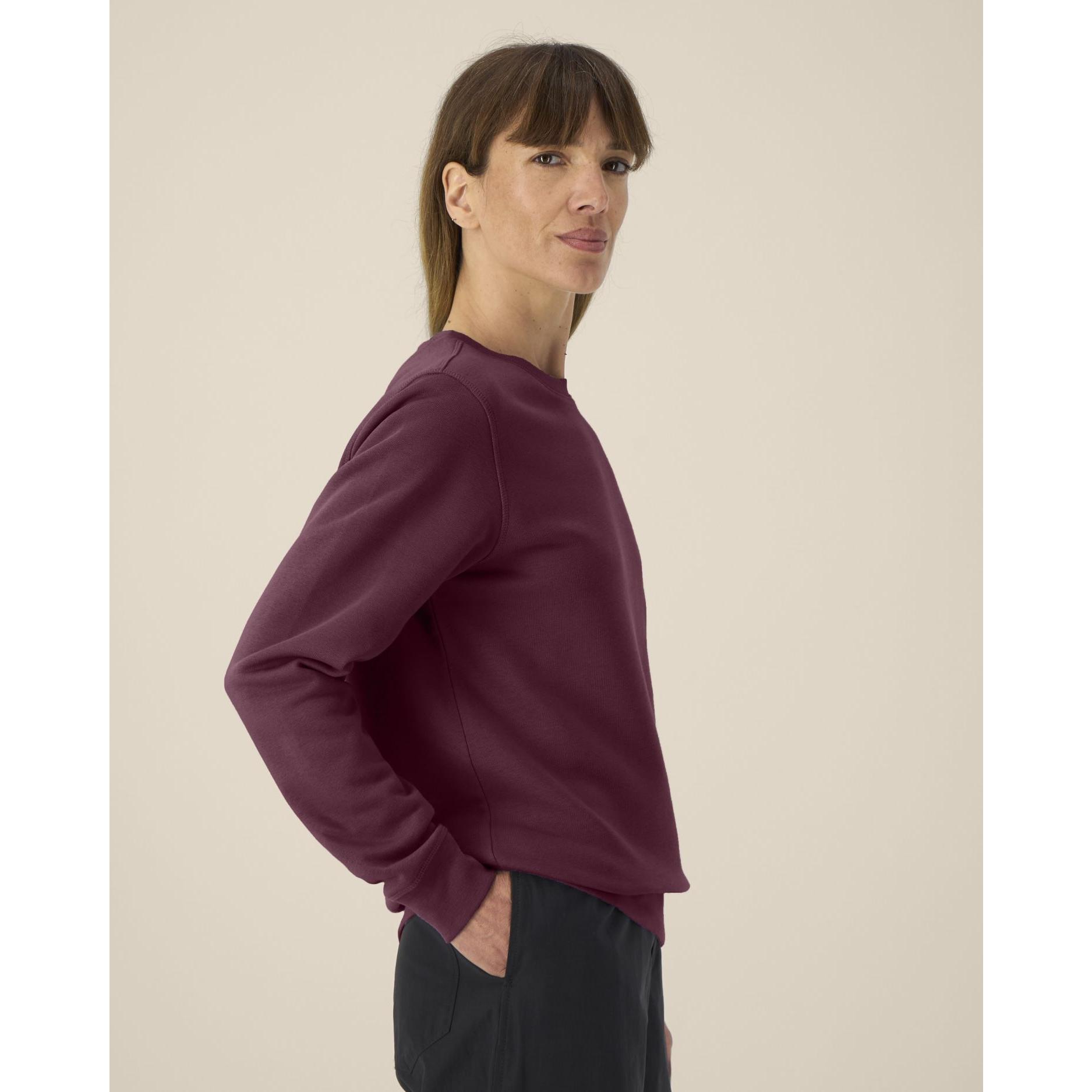 Bluză cu guler rotund Unisex Roller Deep Plum 2XS