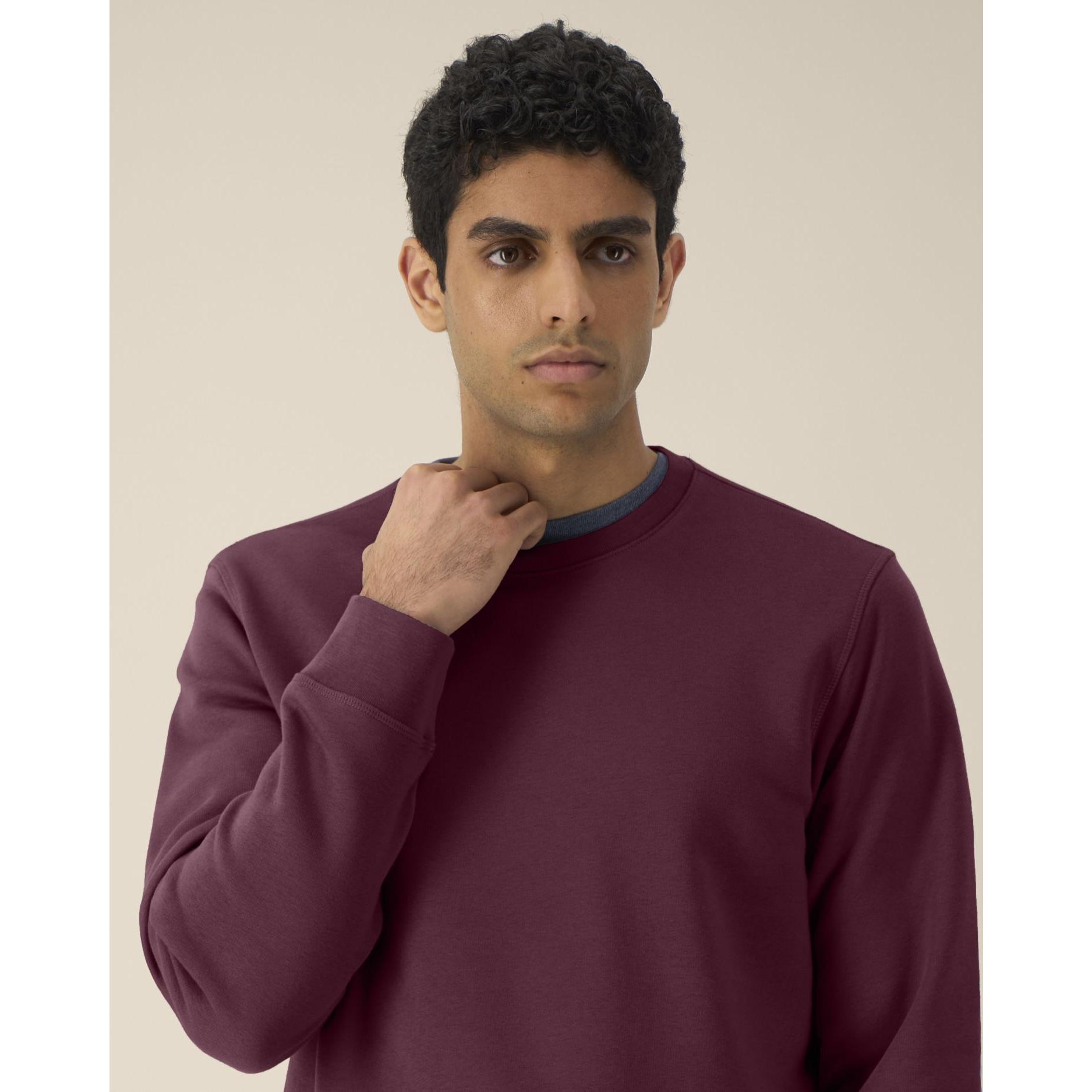 Bluză cu guler rotund Unisex Roller Deep Plum 2XS