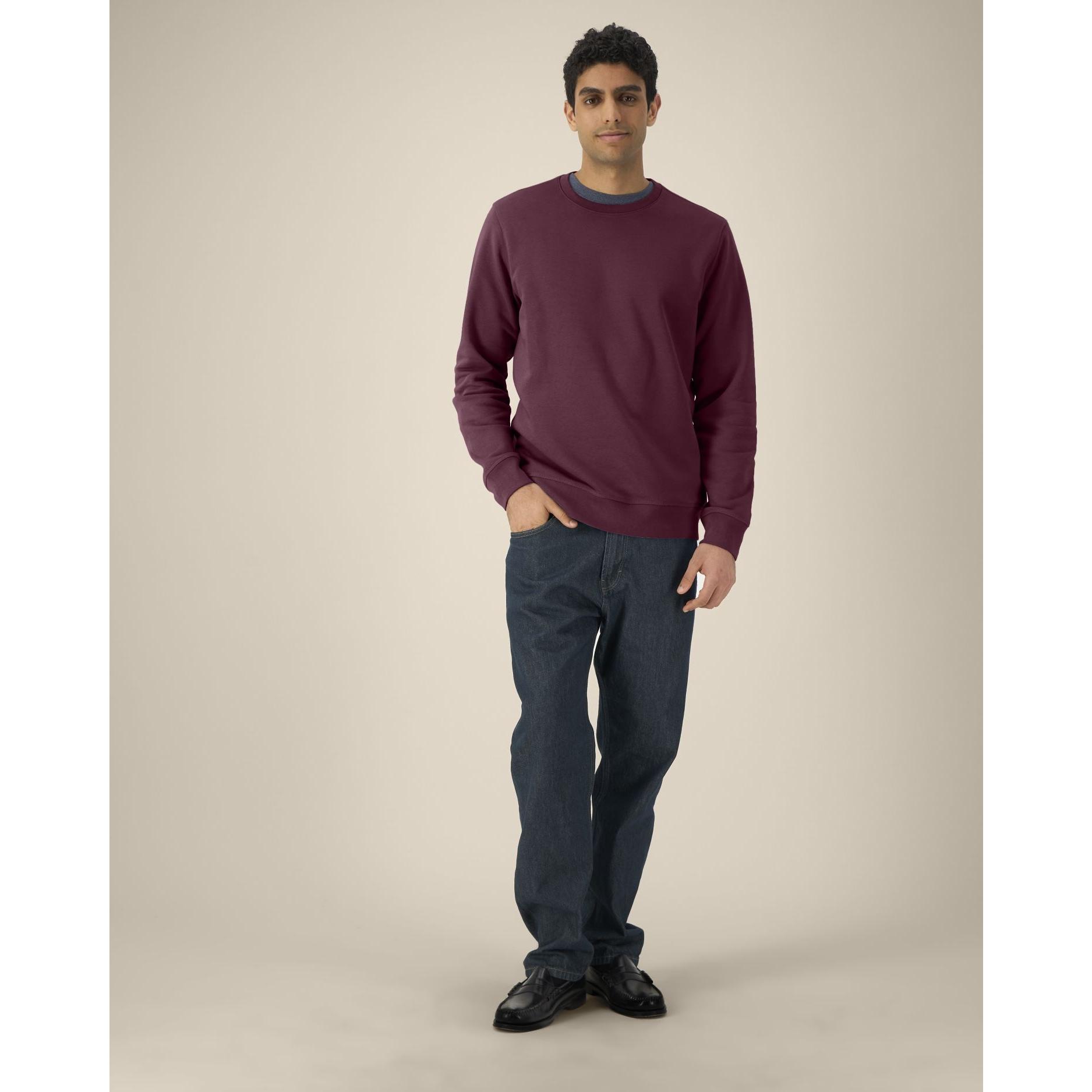 Bluză cu guler rotund Unisex Roller Deep Plum 2XS