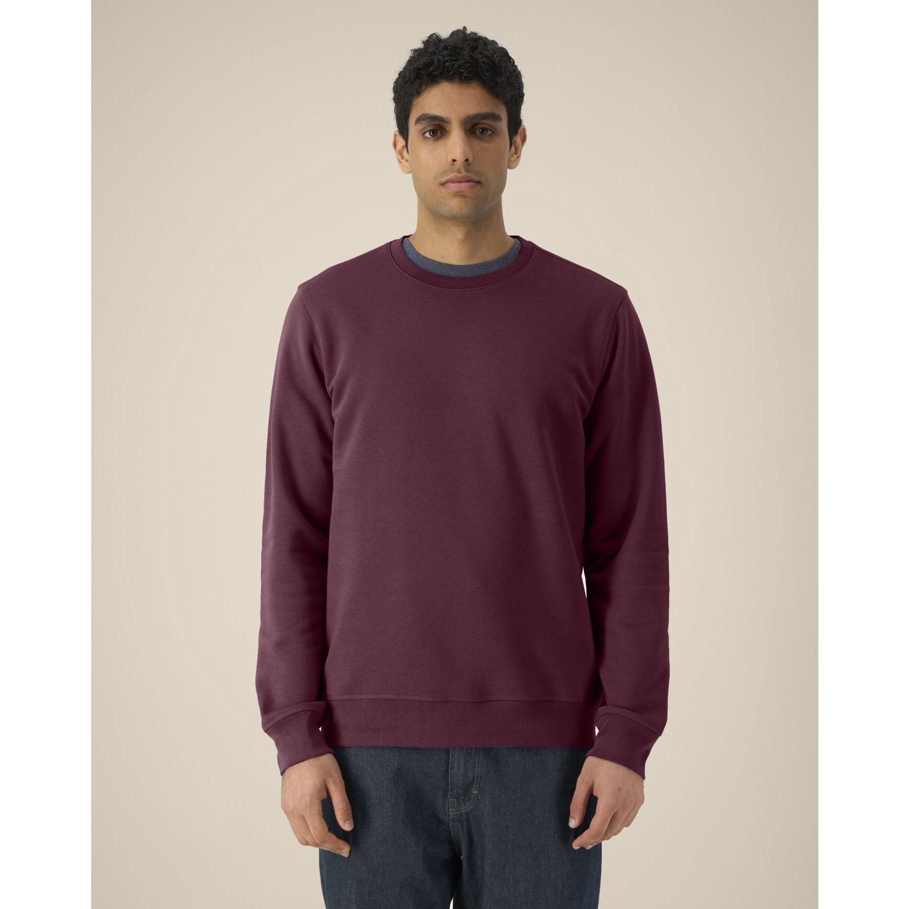 Bluză cu guler rotund Unisex Roller Deep Plum 2XS