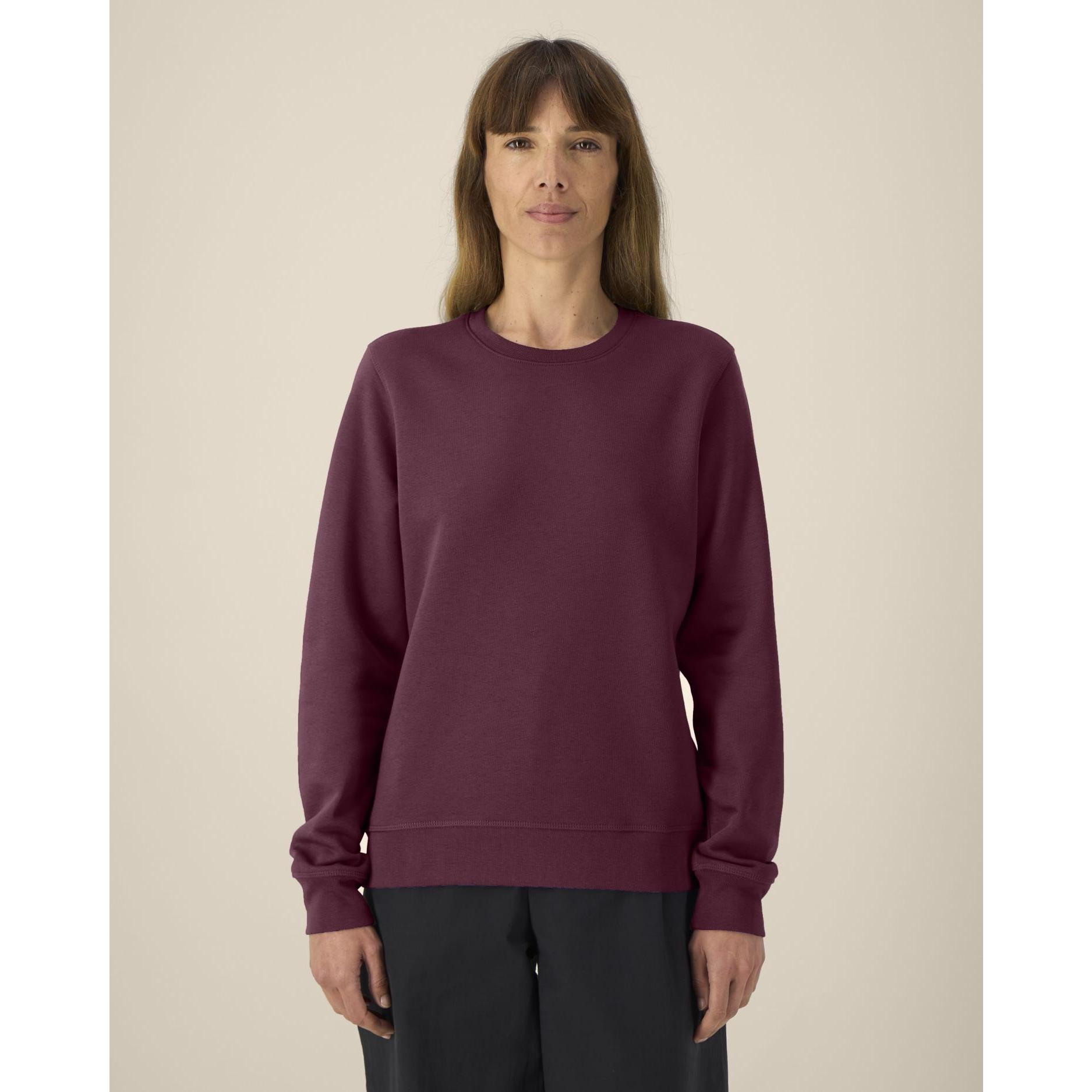 Bluză cu guler rotund Unisex Roller Deep Plum 2XS