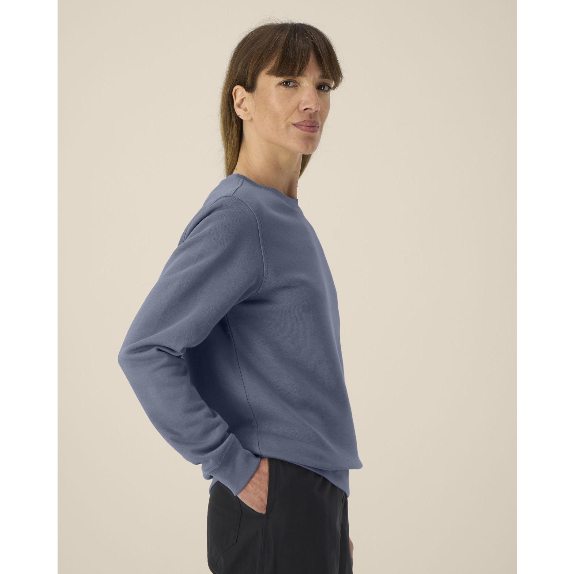 Bluză cu guler rotund Unisex Roller Blue Grey M