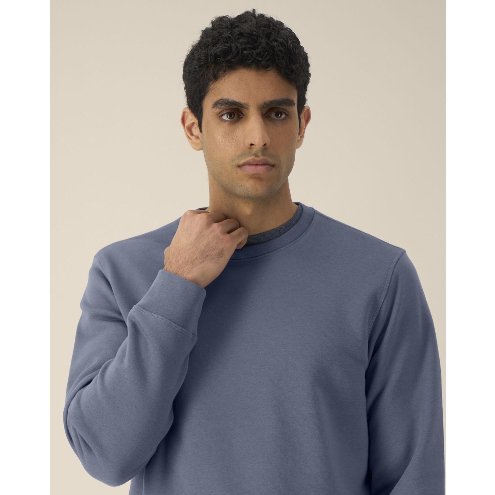 Bluză cu guler rotund Unisex Roller Blue Grey M