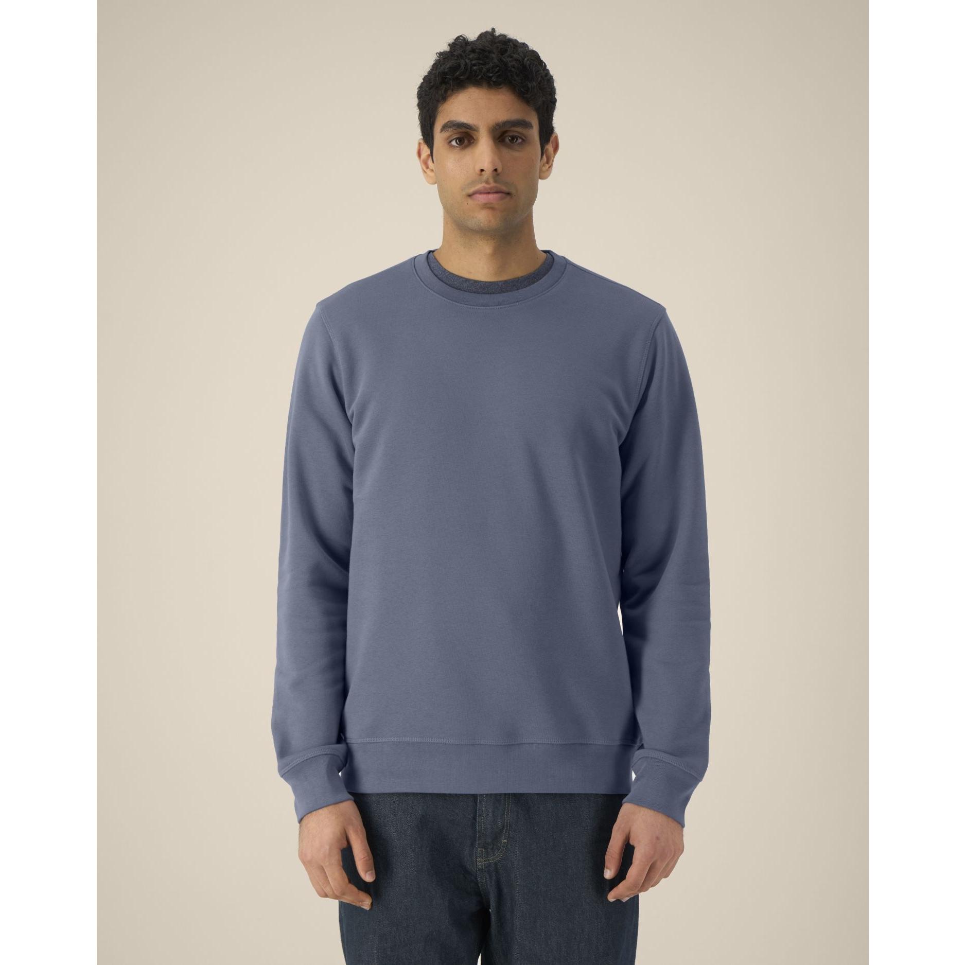 Bluză cu guler rotund Unisex Roller Blue Grey M