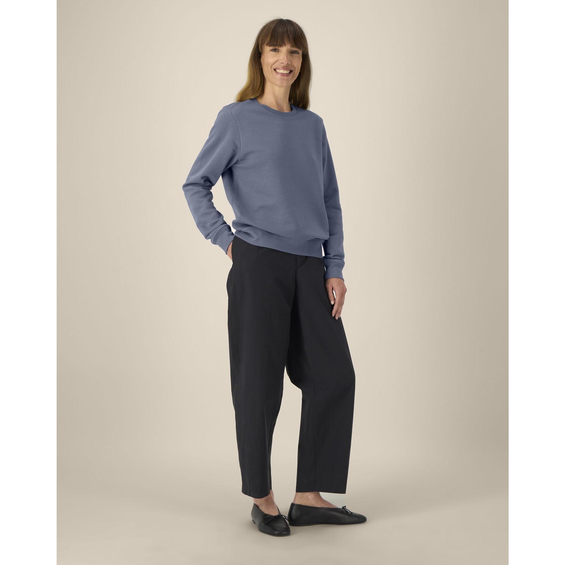 Bluză cu guler rotund Unisex Roller Blue Grey M