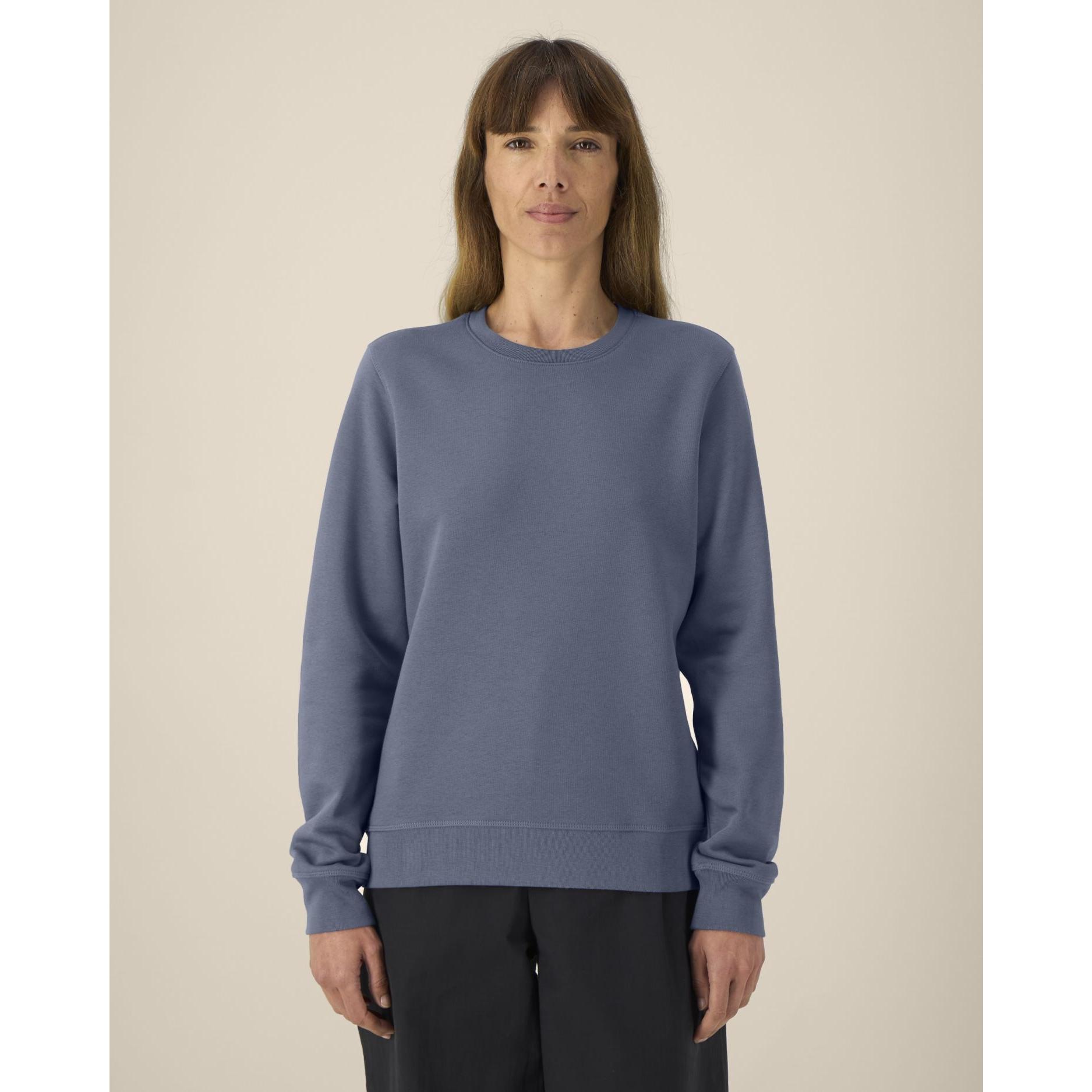 Bluză cu guler rotund Unisex Roller Blue Grey M
