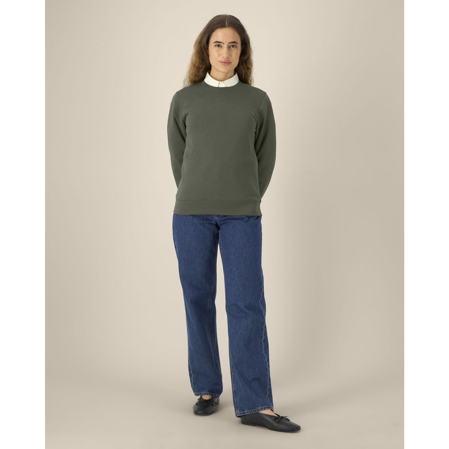Bluză cu guler rotund Unisex Roller Khaki 4XL