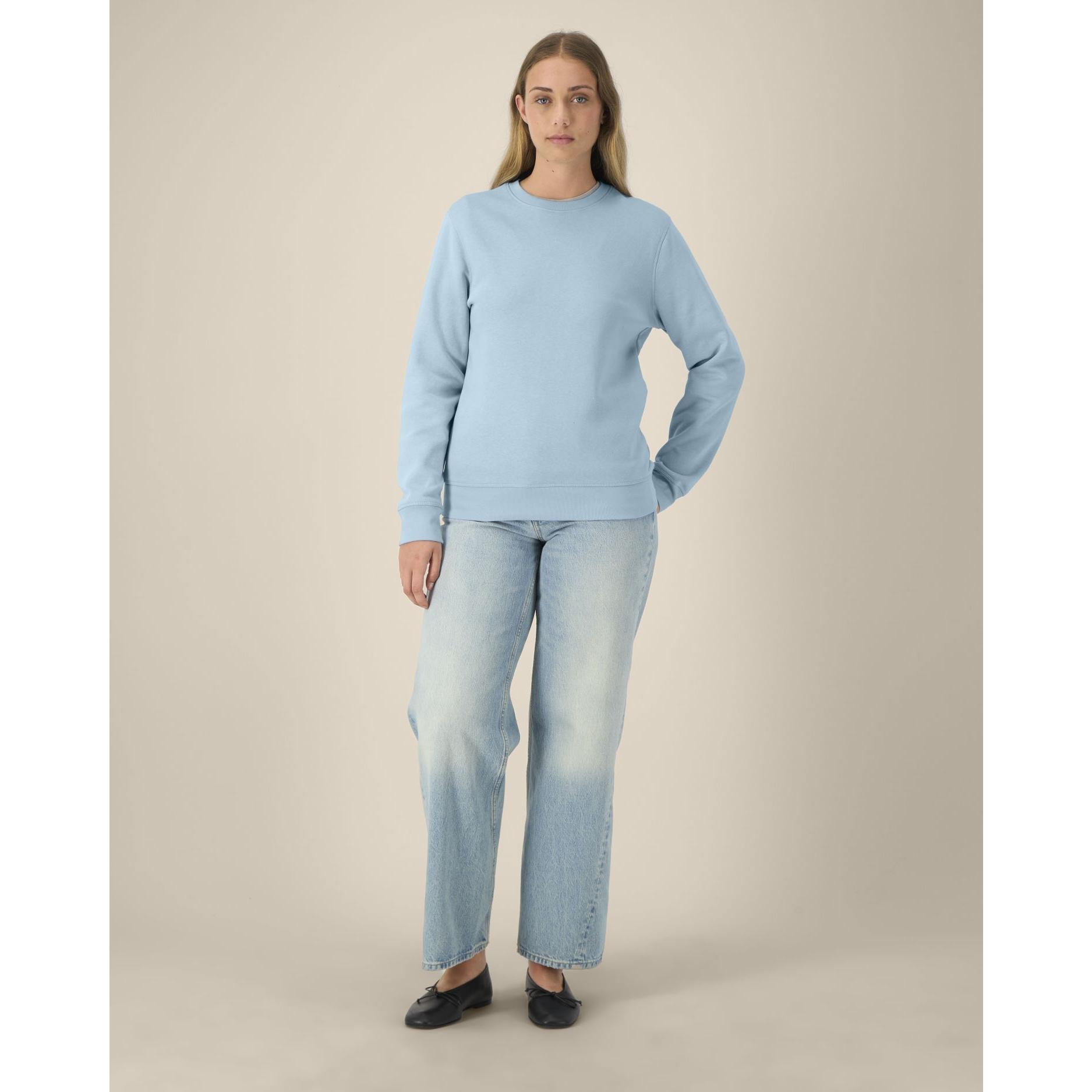 Bluză cu guler rotund Unisex Roller Sky blue 2XS