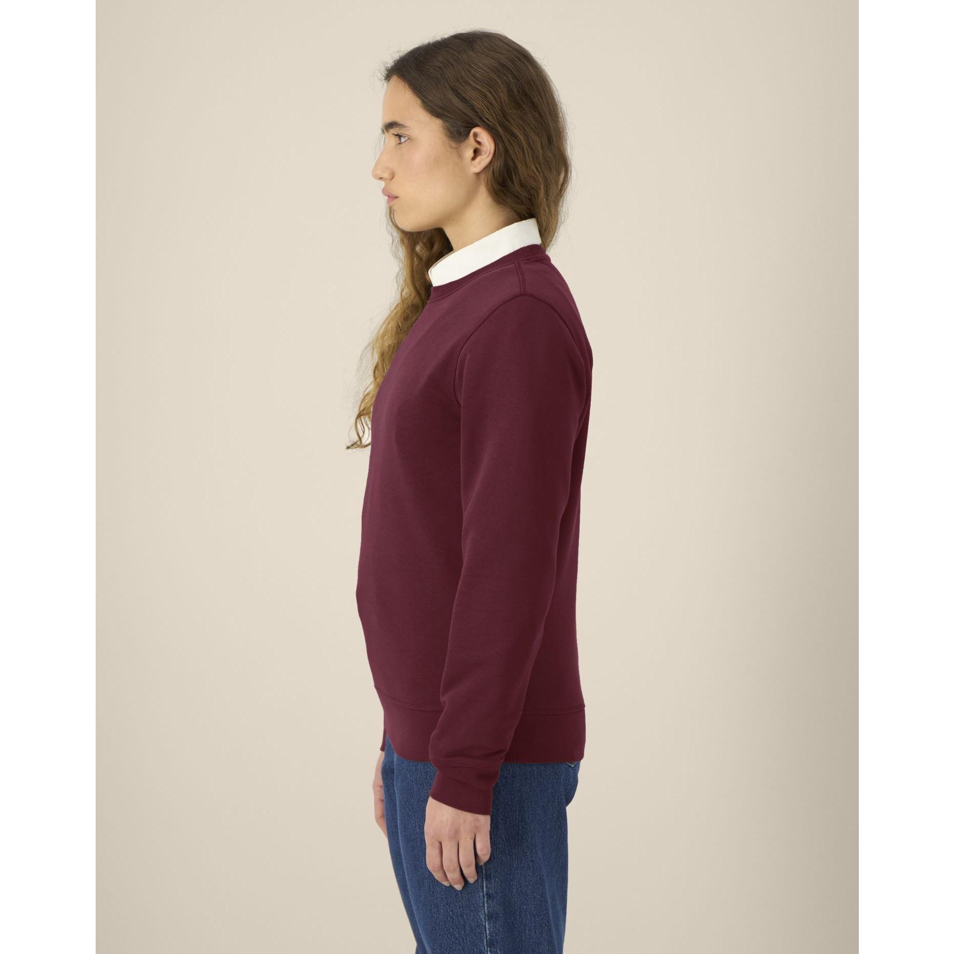 Bluză cu guler rotund Unisex Roller Burgundy 4XL
