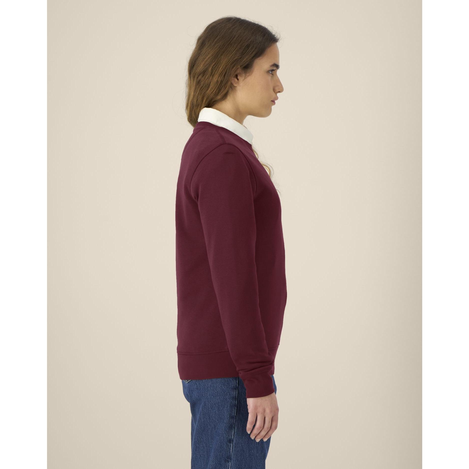 Bluză cu guler rotund Unisex Roller Burgundy 4XL