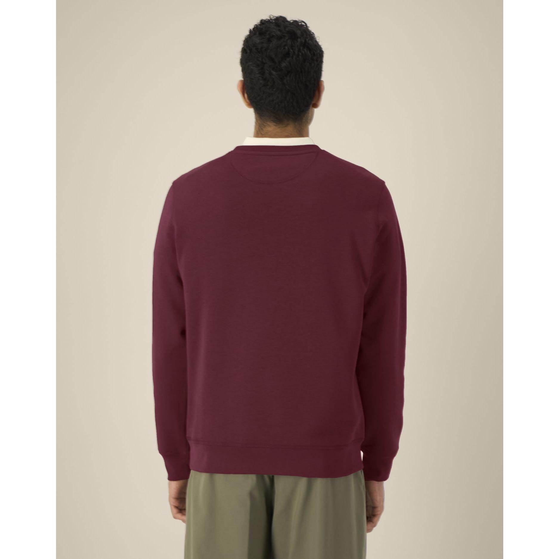 Bluză cu guler rotund Unisex Roller Burgundy 4XL