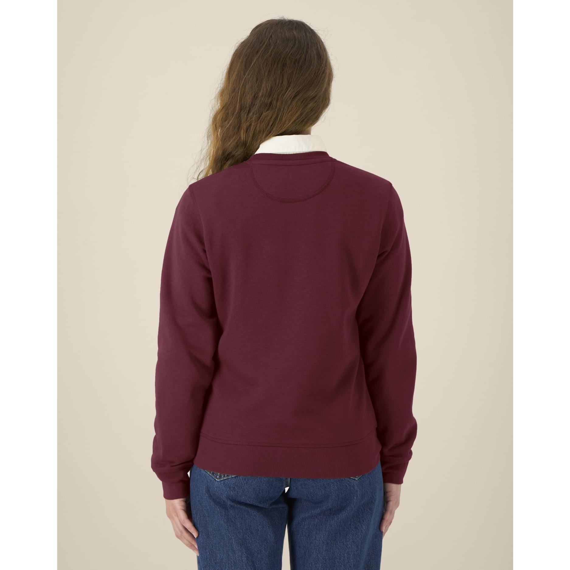 Bluză cu guler rotund Unisex Roller Burgundy 4XL