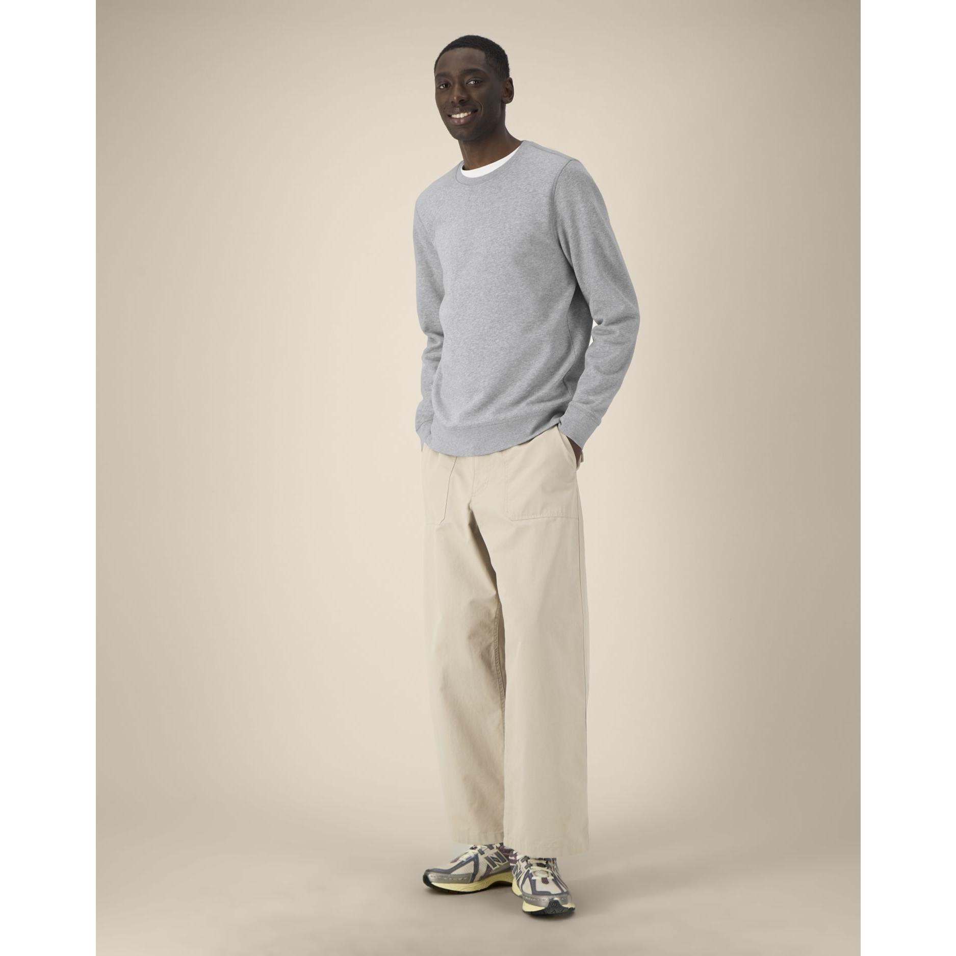 Bluză cu guler rotund Unisex Roller Heather Grey L