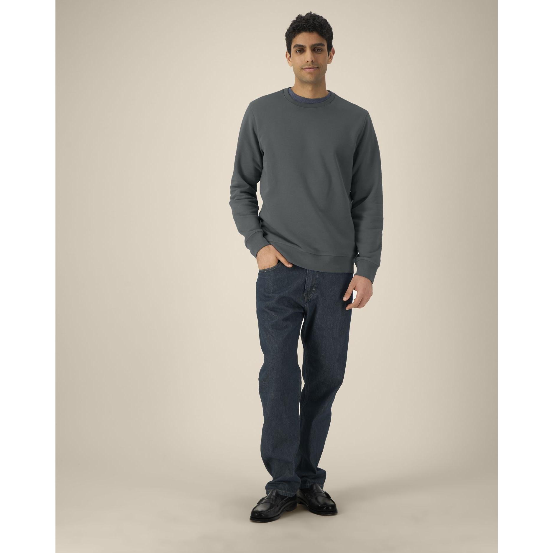 Bluză cu guler rotund Unisex Roller Anthracite 2XS