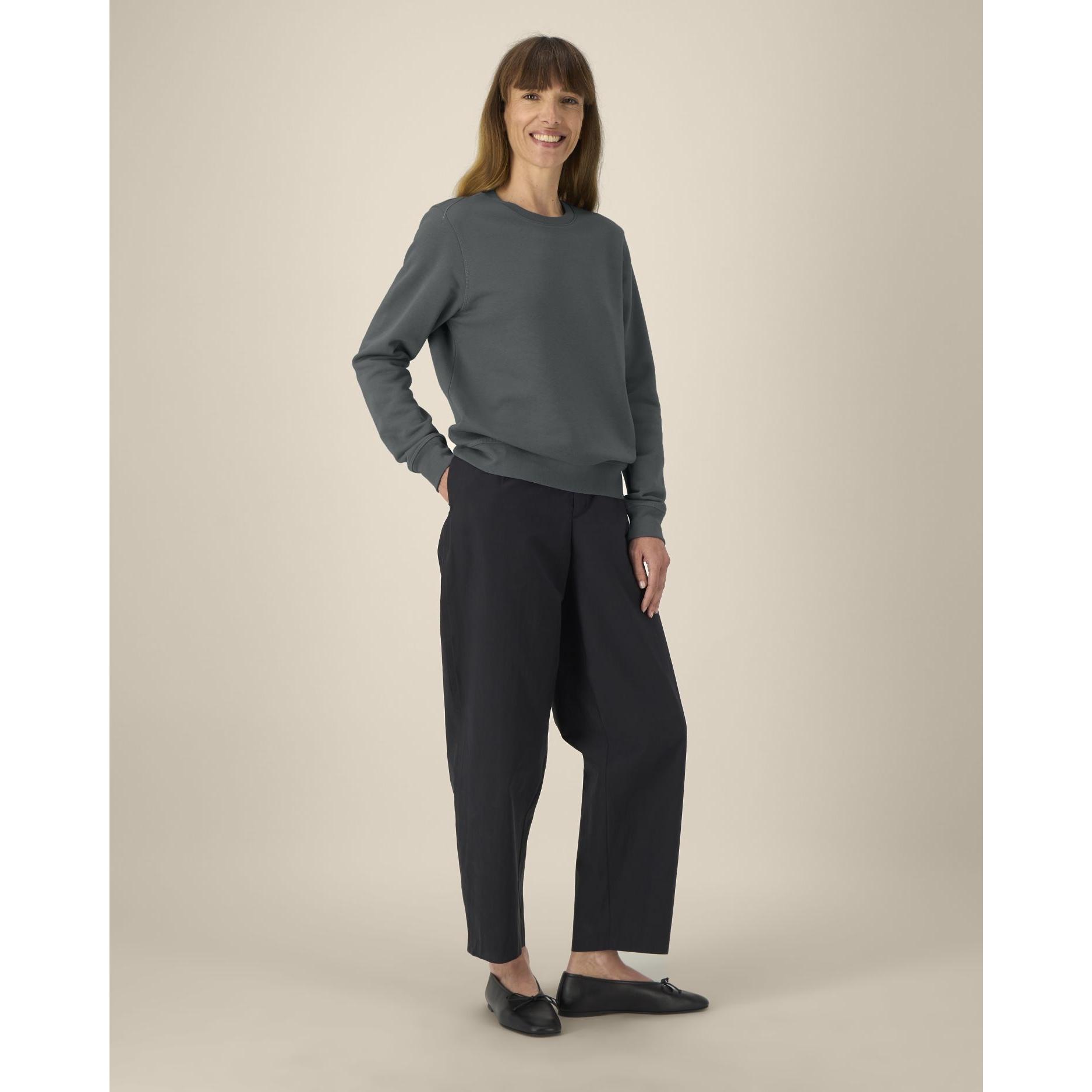 Bluză cu guler rotund Unisex Roller Anthracite 2XS