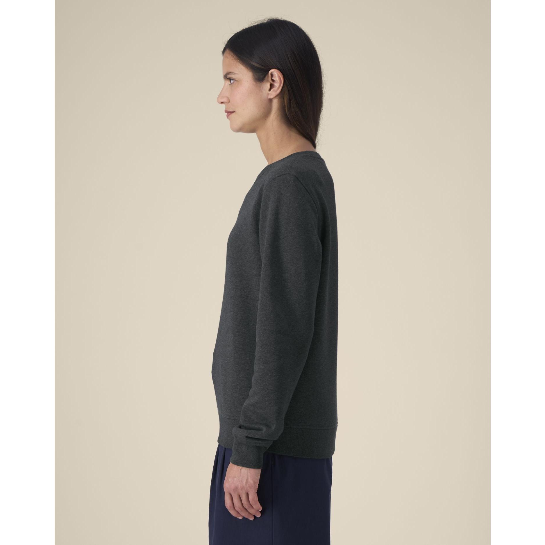 Bluză cu guler rotund Unisex Roller Dark Heather Grey L