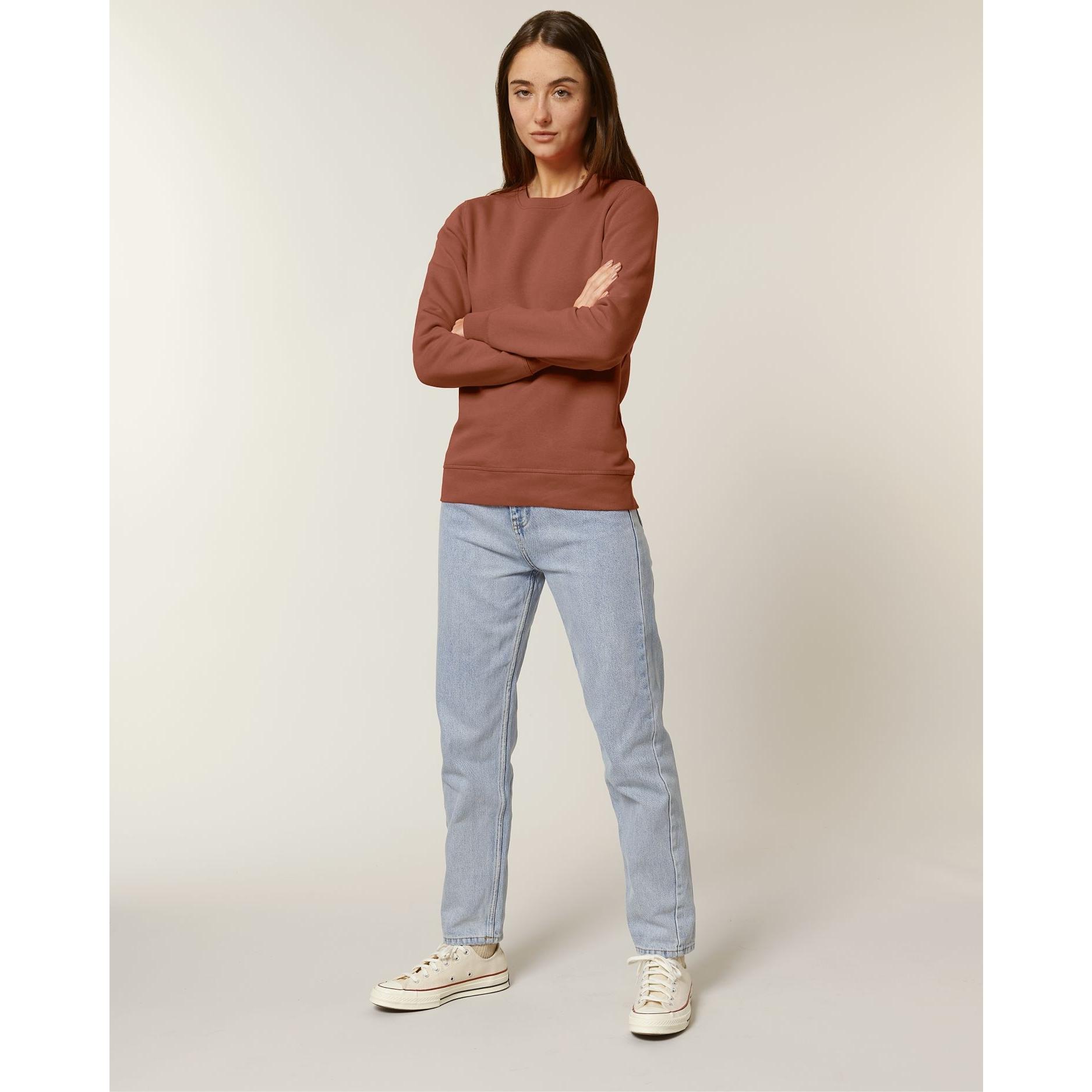 Bluză cu guler rotund Unisex Roller Heritage Brown 2XS