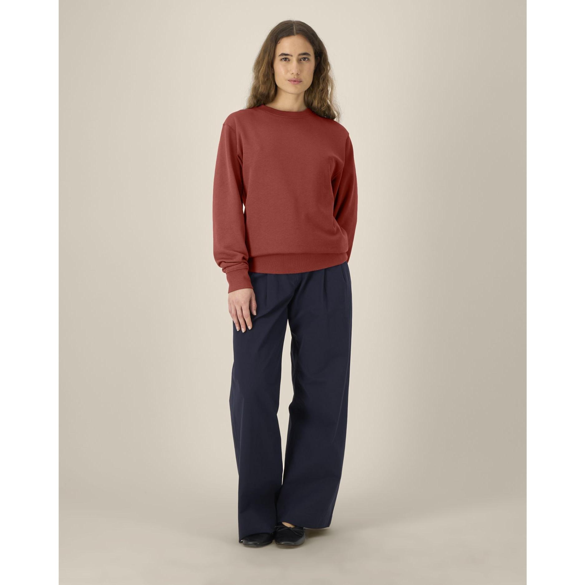 Bluză cu guler rotund Unisex Changer 2.0 Earthy Red L
