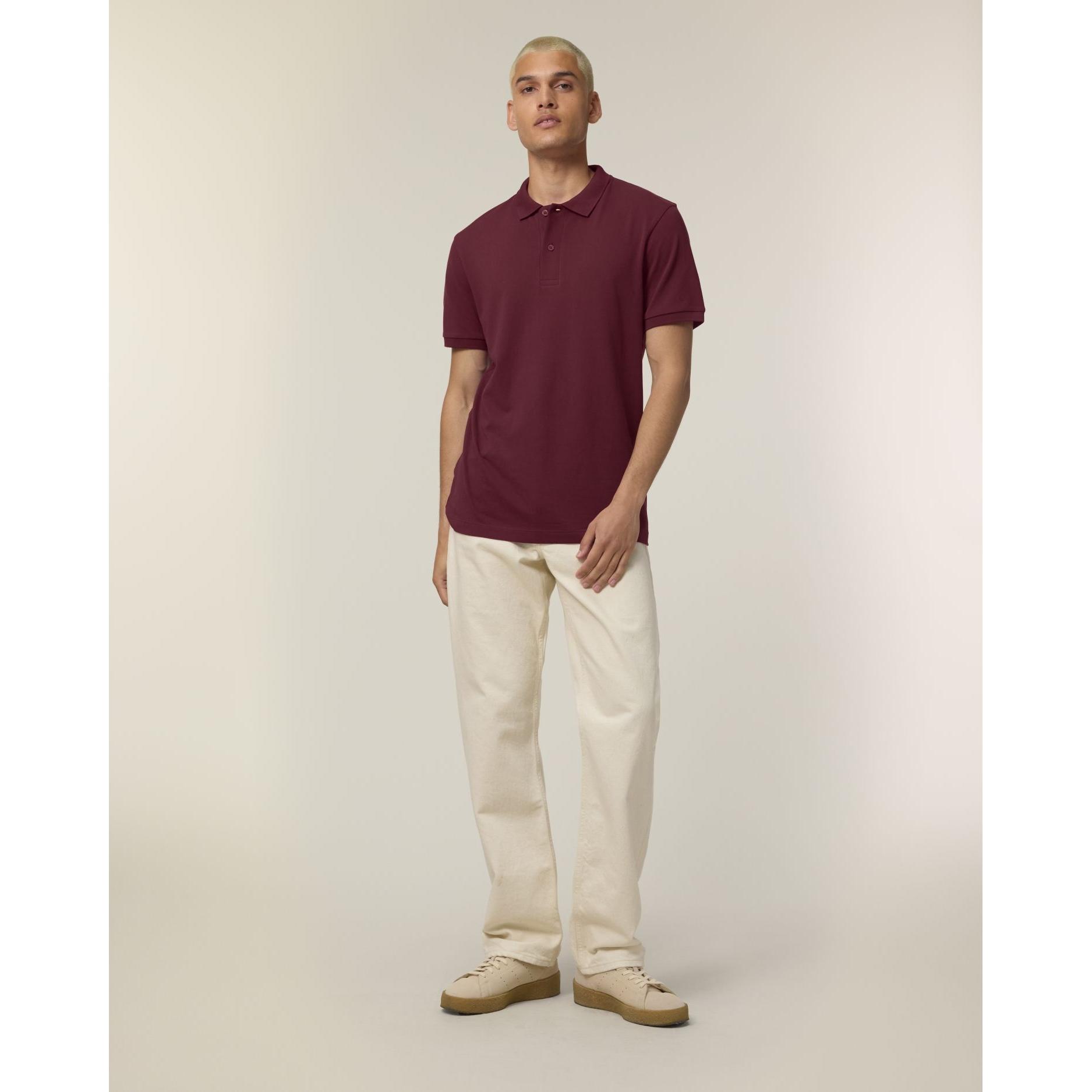 Tricou polo pentru bărbați Stanley Coaster Burgundy 3XL