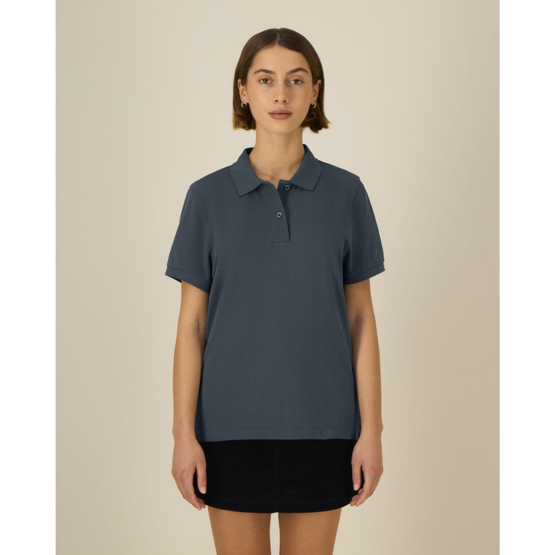 Tricou polo pentru femei Stella Coaster India Ink Grey L
