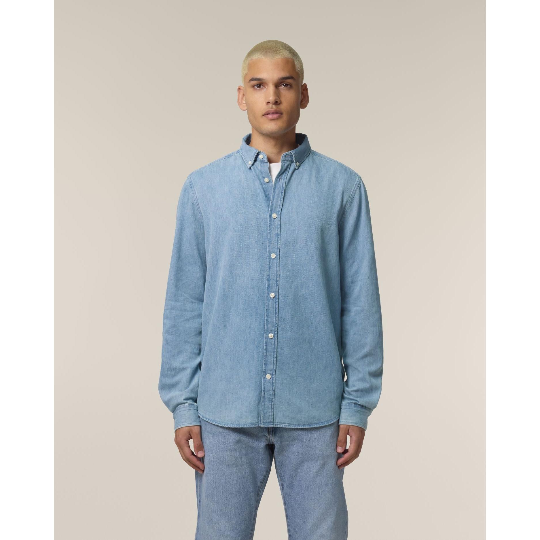 Cămașă pentru bărbați Stanley Denim Light Wash L