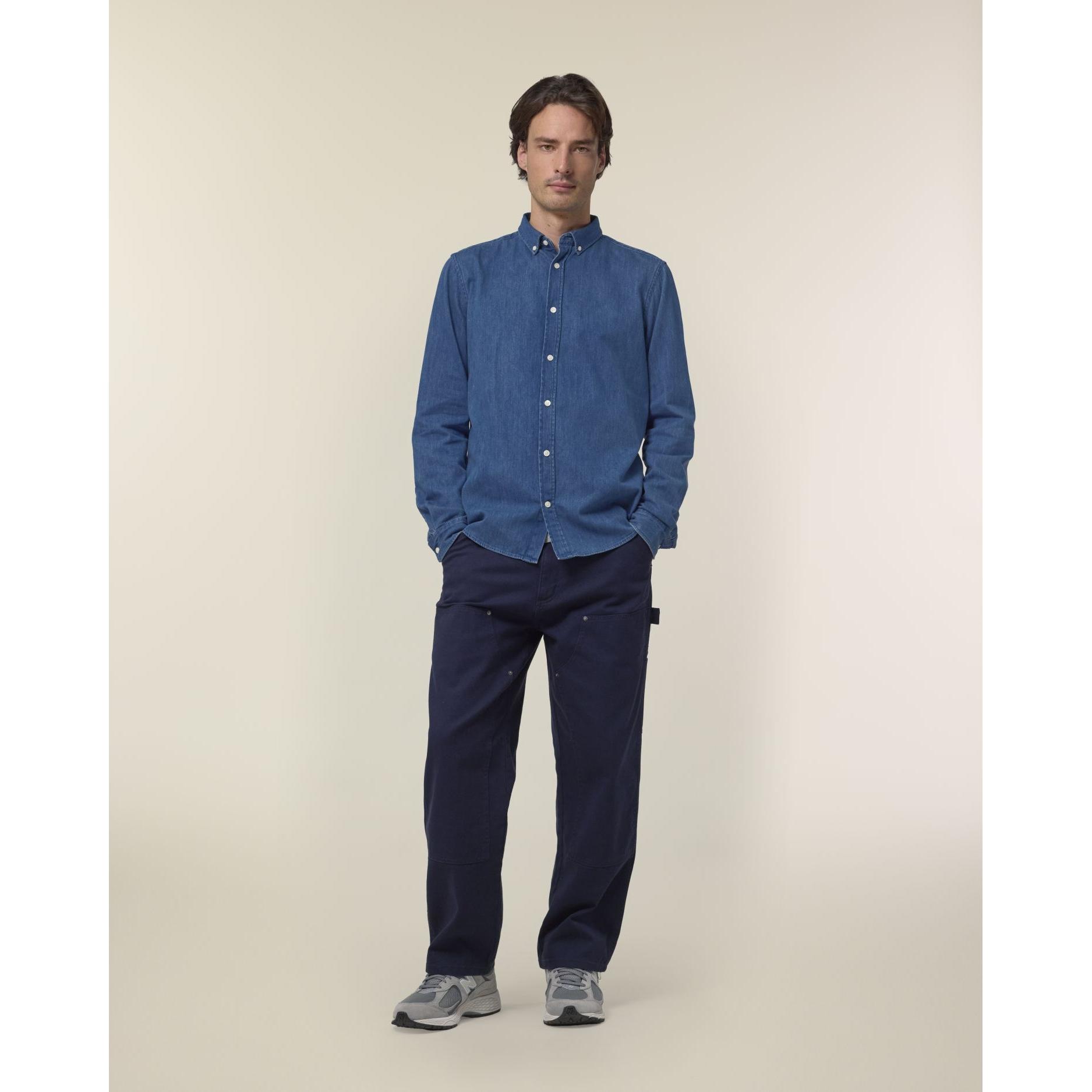 Cămașă pentru bărbați Stanley Denim Mid Wash L