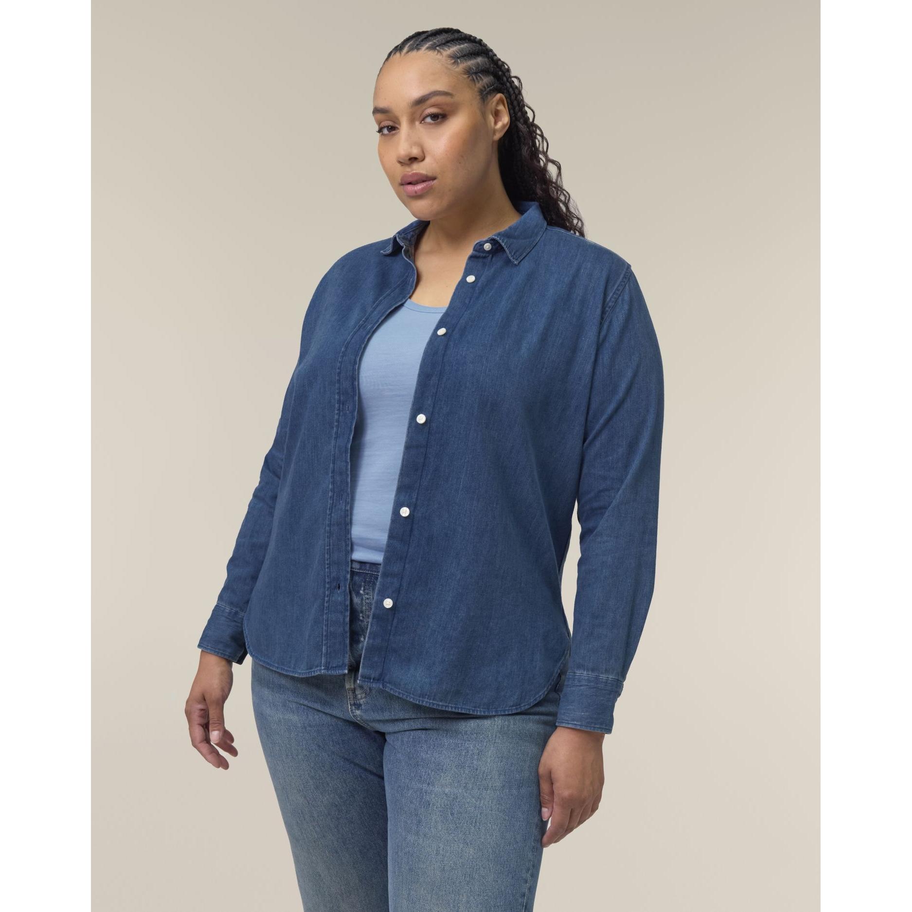 Cămașă pentru femei Stella Denim Mid Wash L