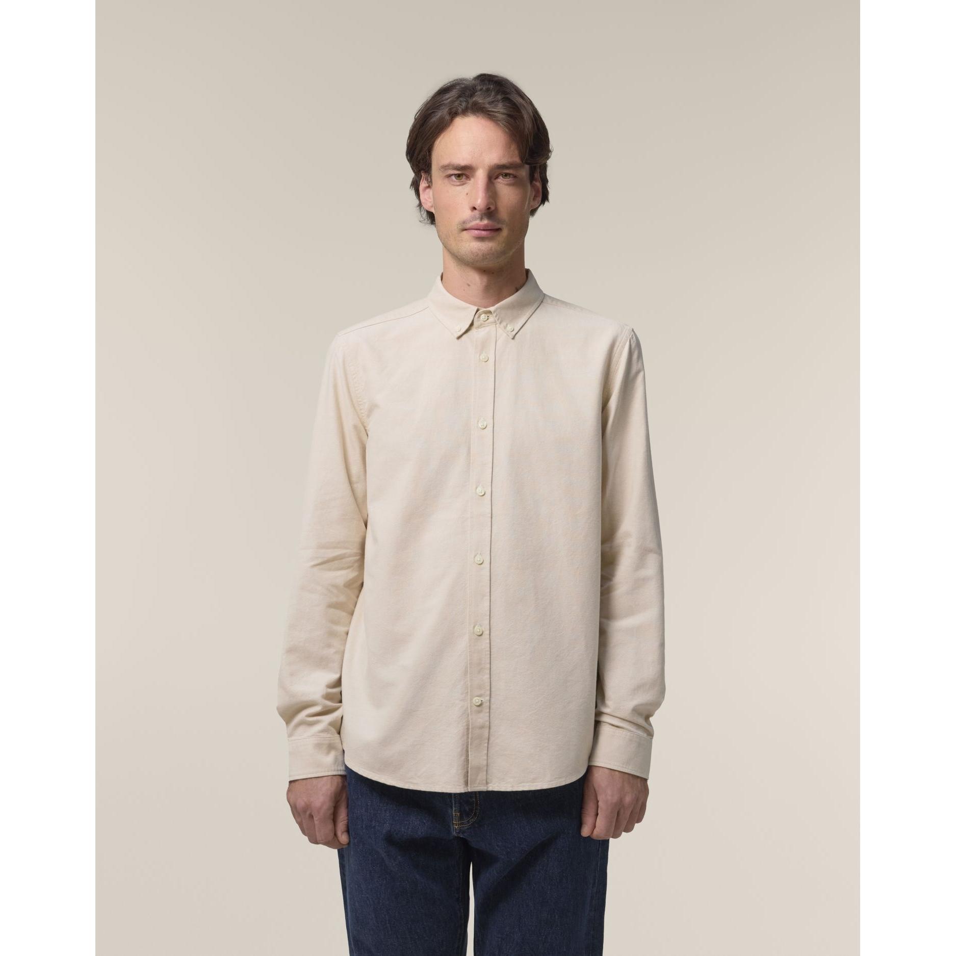 Cămașă pentru bărbați Stanley Oxford Beige Oxford S