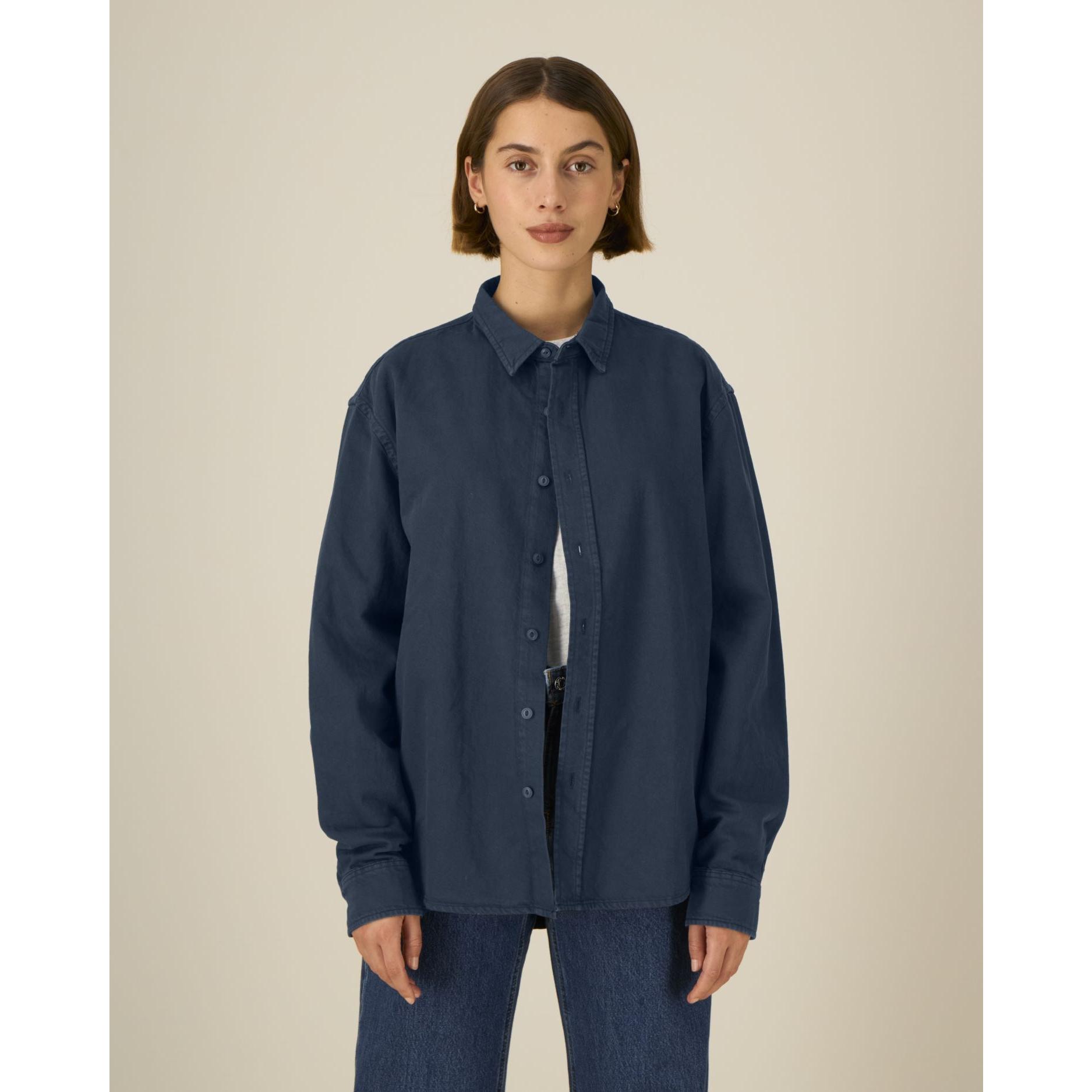 Cămașă unisex Worker G.Dyed Navy XS