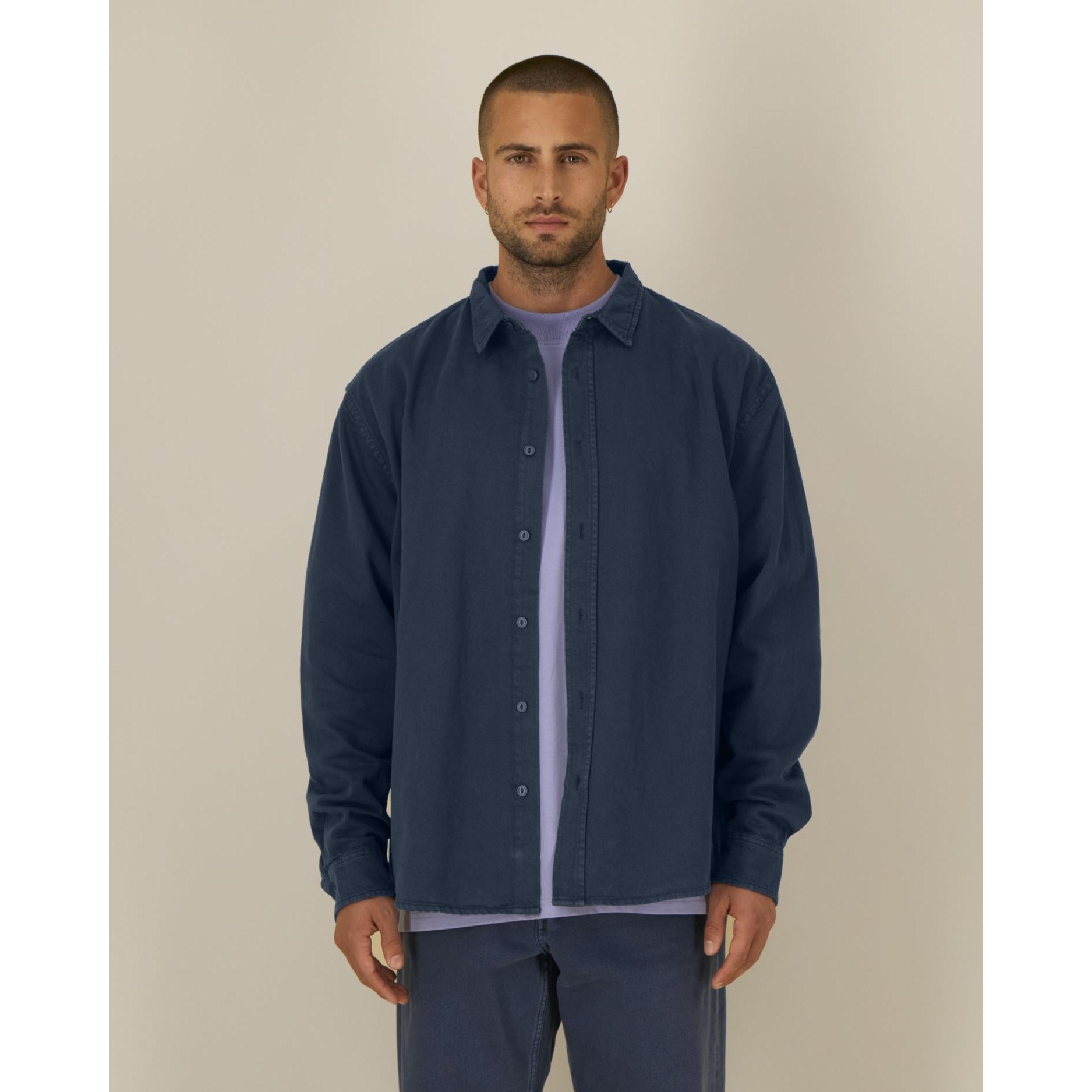 Cămașă unisex Worker G.Dyed Navy XS