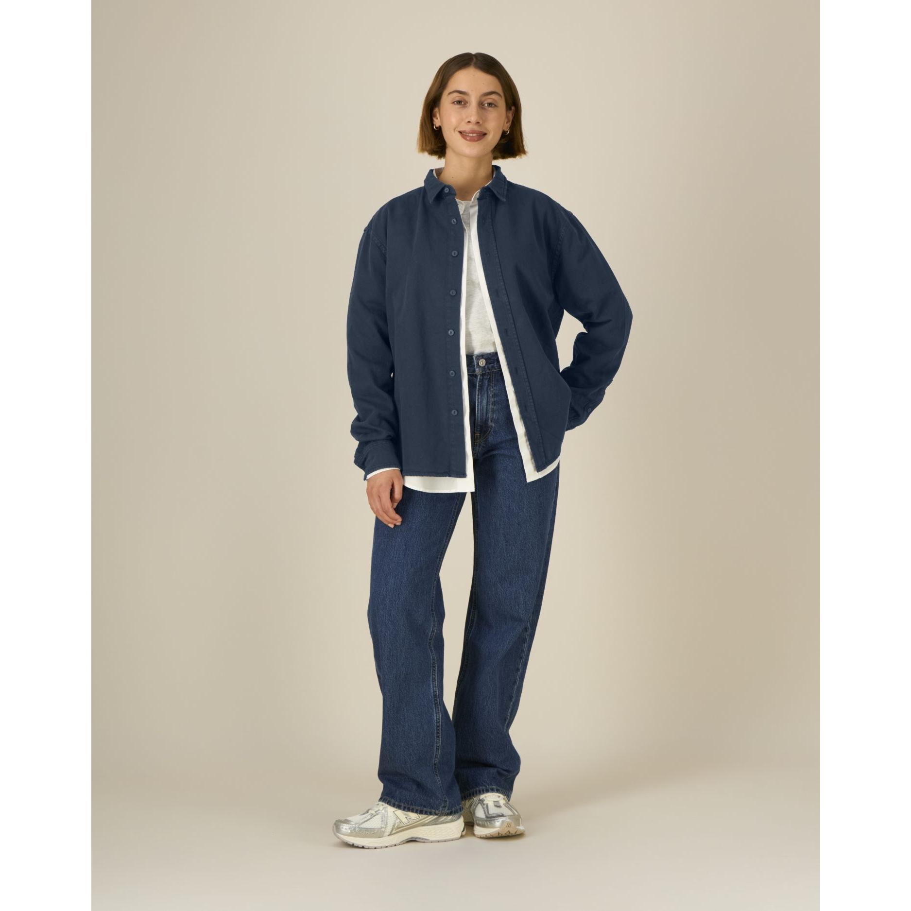 Cămașă unisex Worker G.Dyed Navy XS