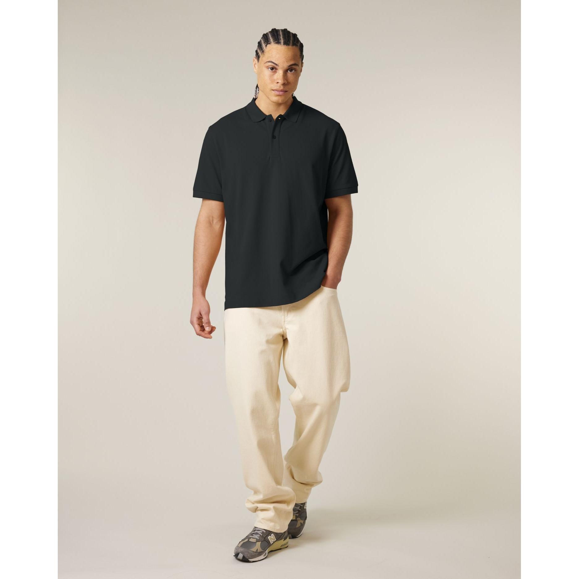 Tricou polo unisex Prepster 2.0 Black M