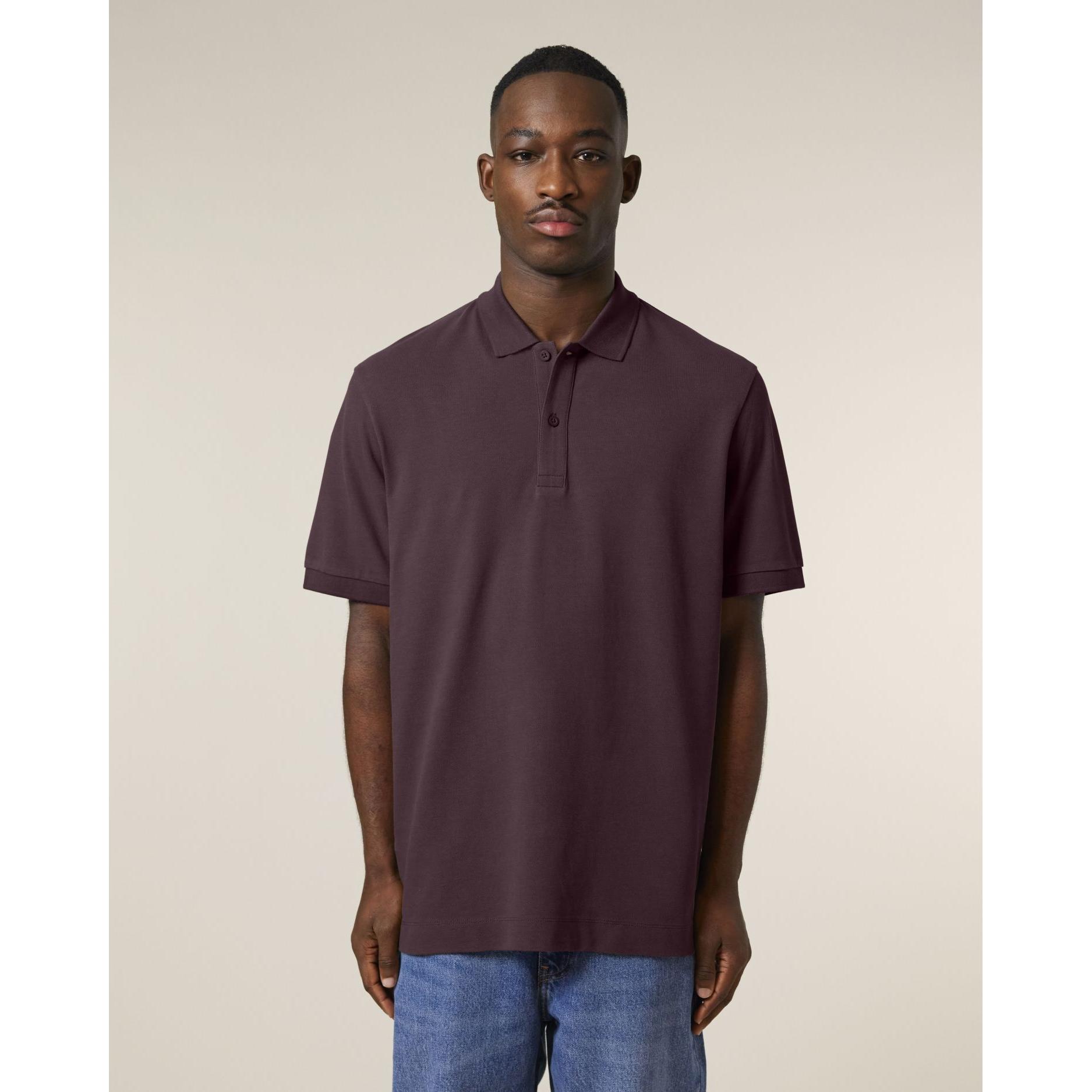 Tricou polo unisex Prepster 2.0 Red Brown M