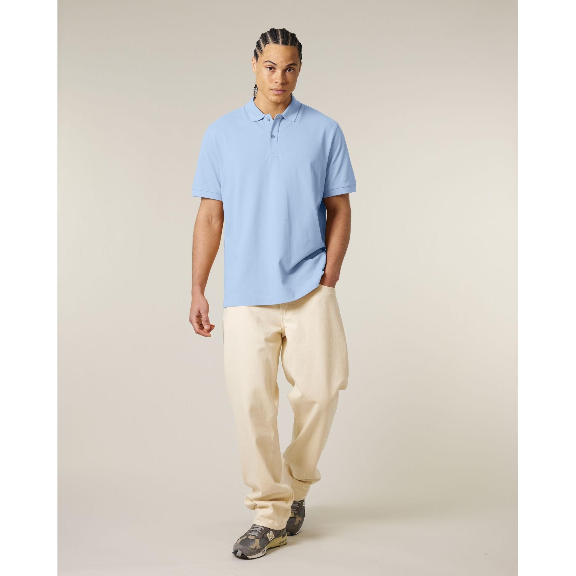 Tricou polo unisex Prepster 2.0 Blue Soul L