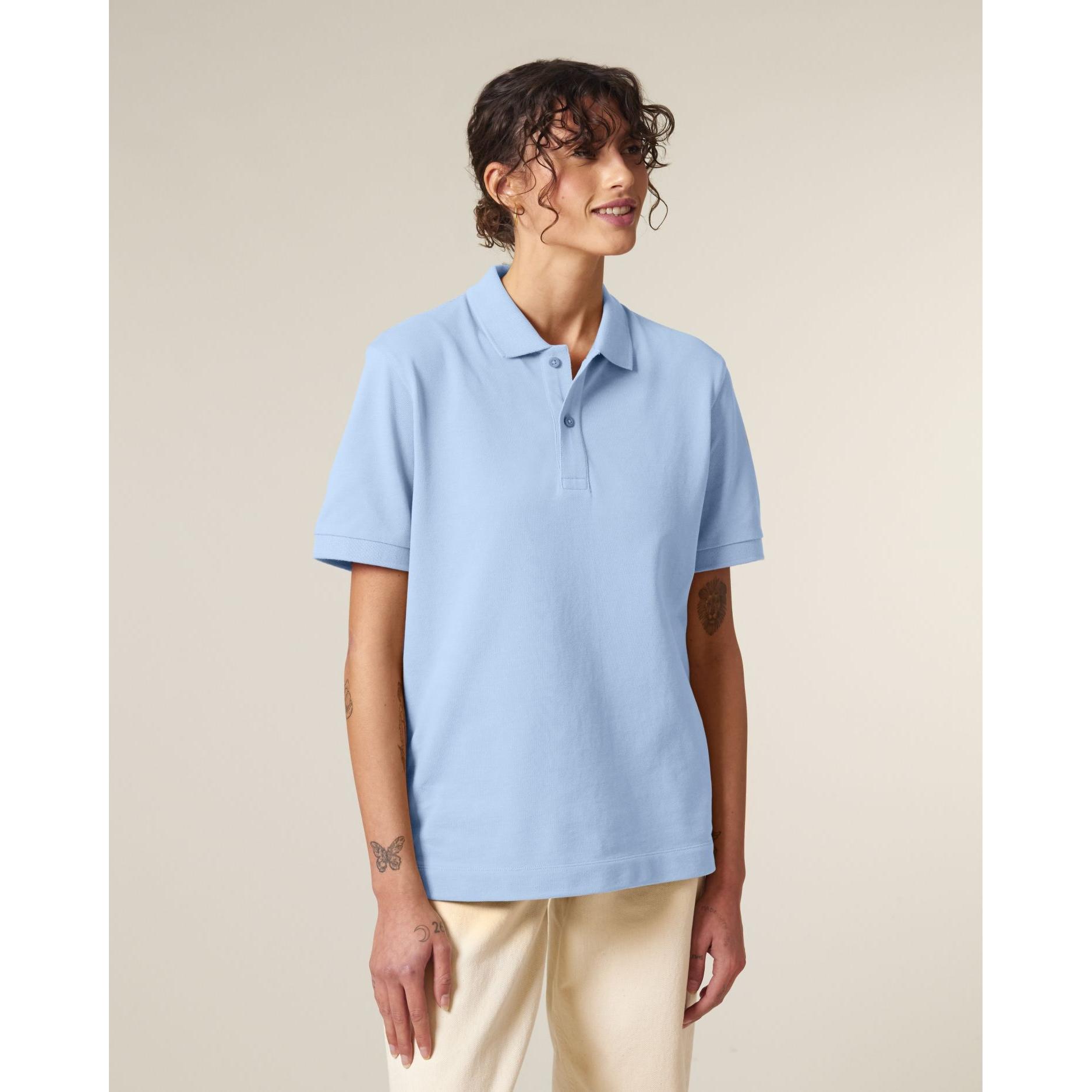 Tricou polo unisex Prepster 2.0 Blue Soul L