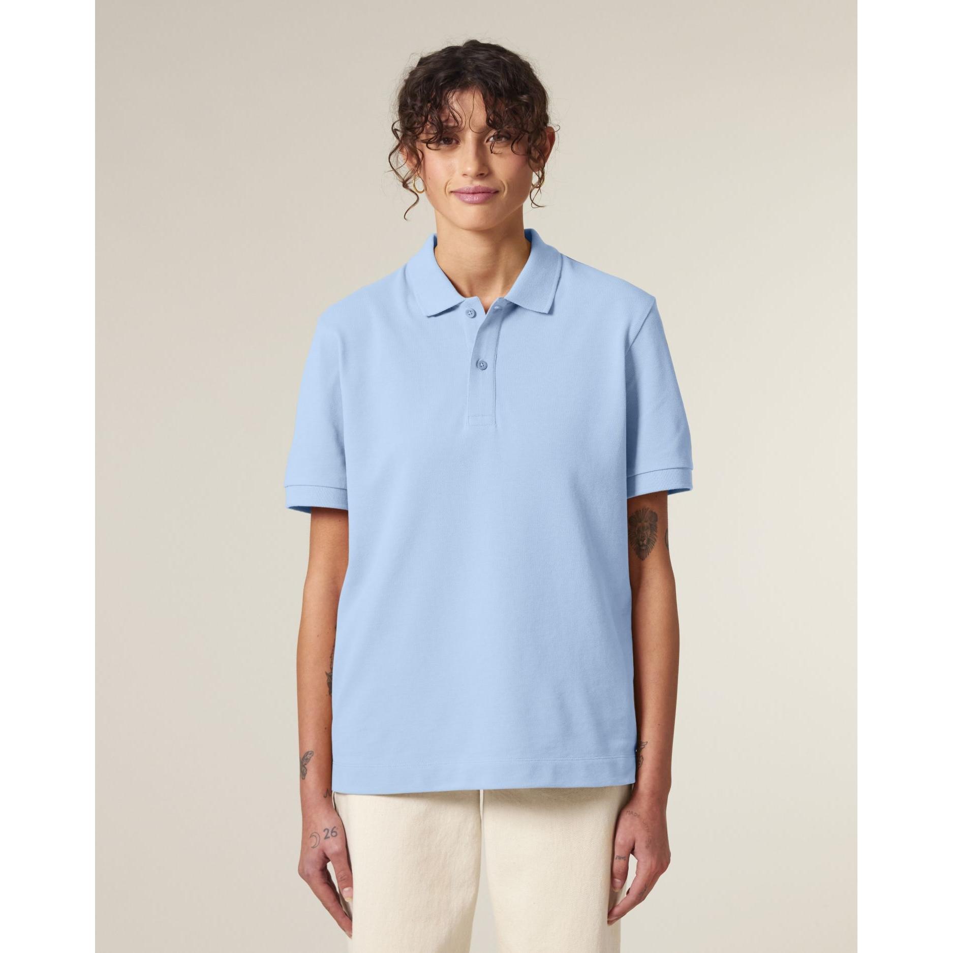 Tricou polo unisex Prepster 2.0 Blue Soul L