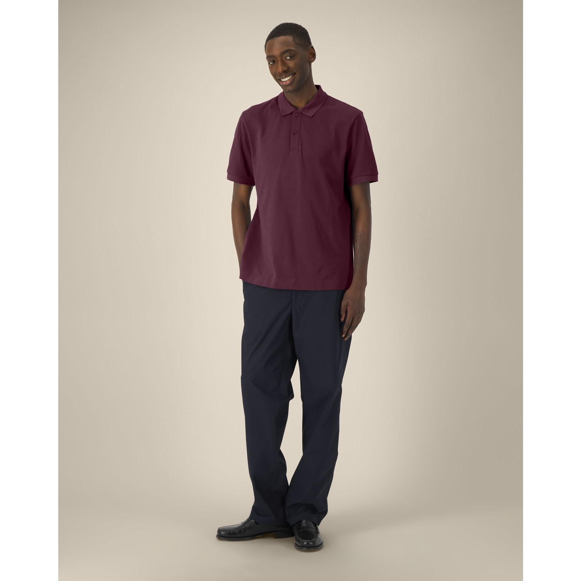 Tricou polo unisex Prepster 2.0 Deep Plum 2XS