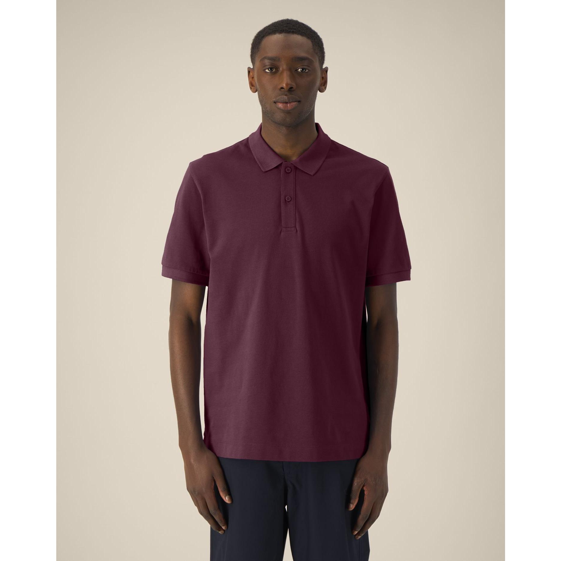 Tricou polo unisex Prepster 2.0 Deep Plum 2XS