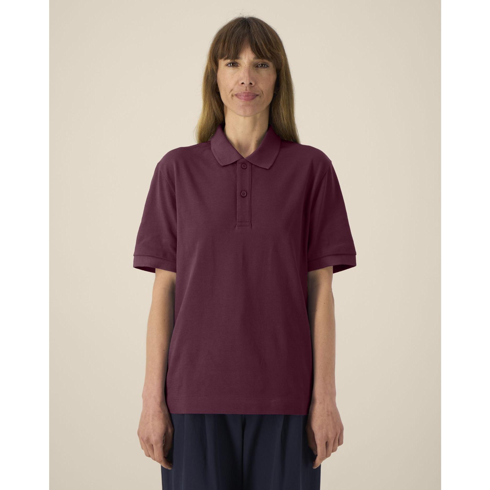 Tricou polo unisex Prepster 2.0 Deep Plum 2XS