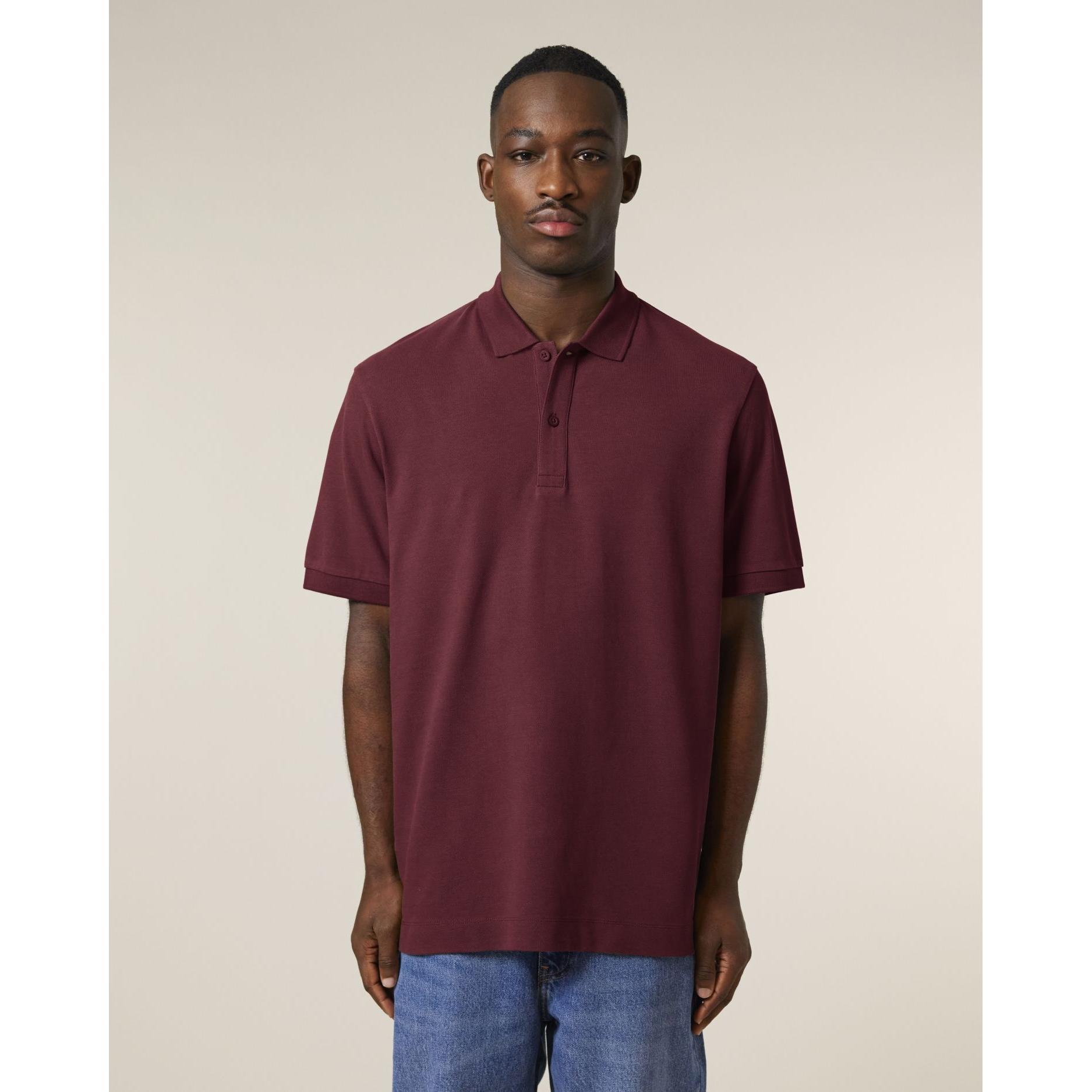 Tricou polo unisex Prepster 2.0 Burgundy XS
