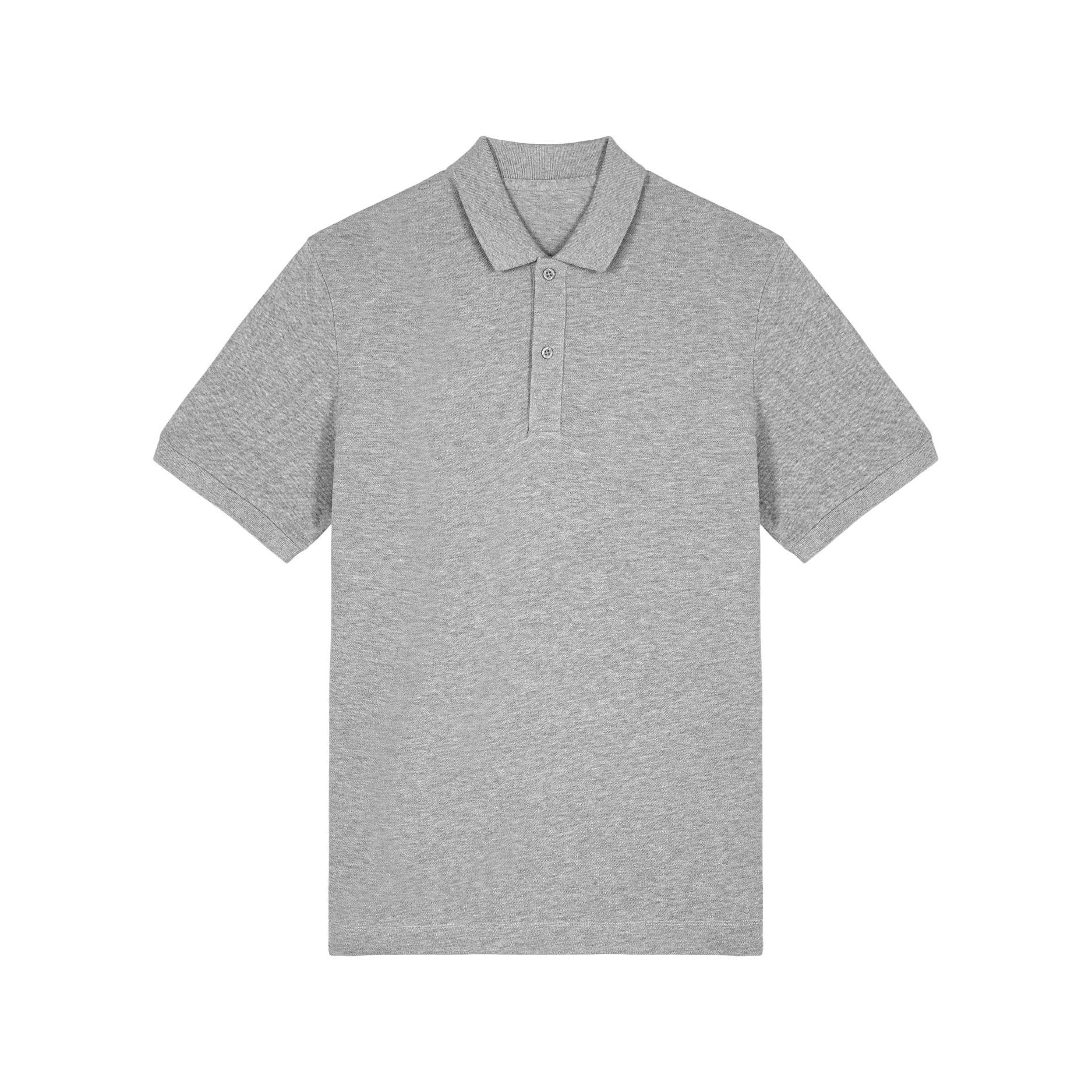 Tricou polo unisex Prepster 2.0 Heather Grey