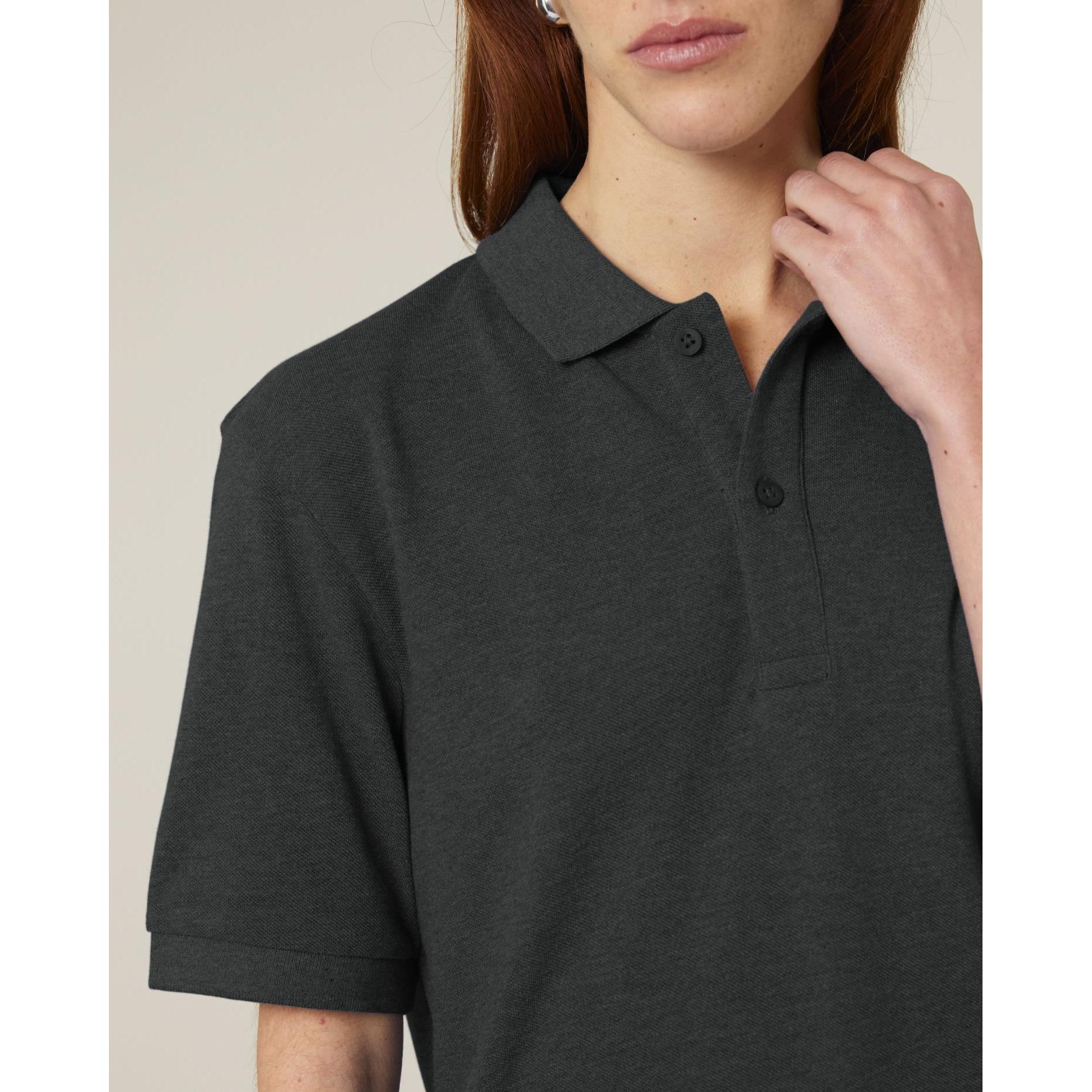 Tricou polo unisex Prepster 2.0 Dark Heather Grey 2XS