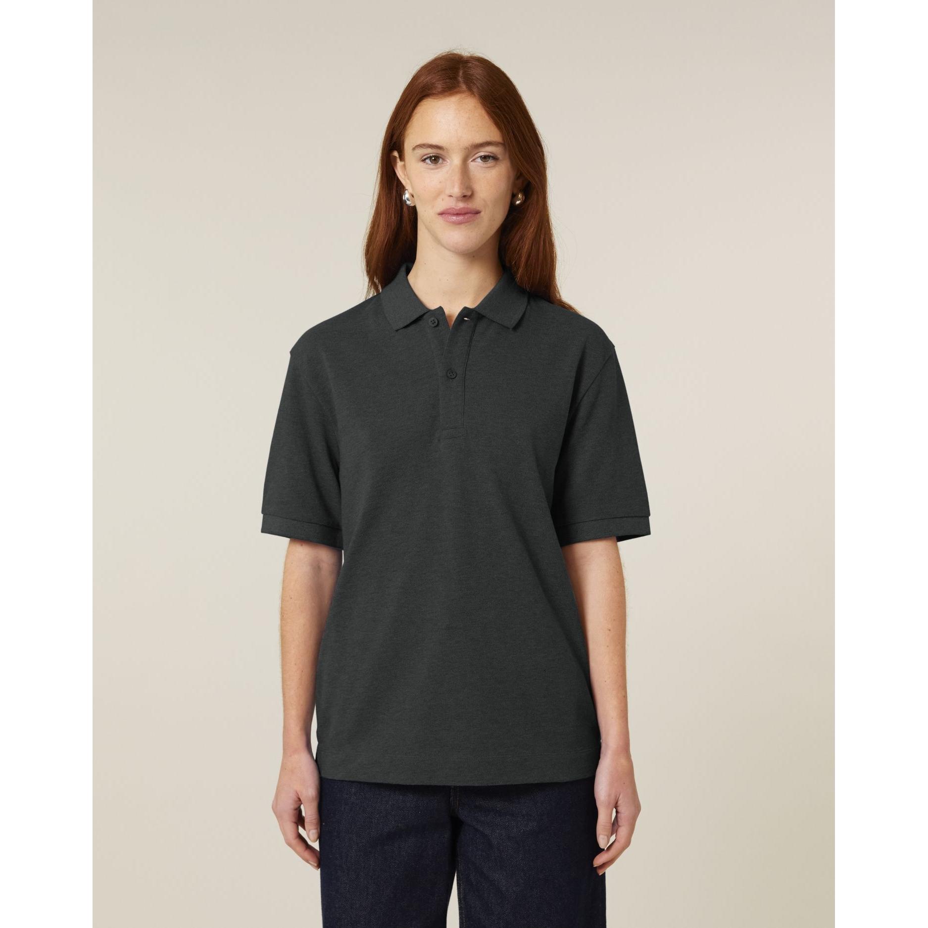 Tricou polo unisex Prepster 2.0 Dark Heather Grey 2XS
